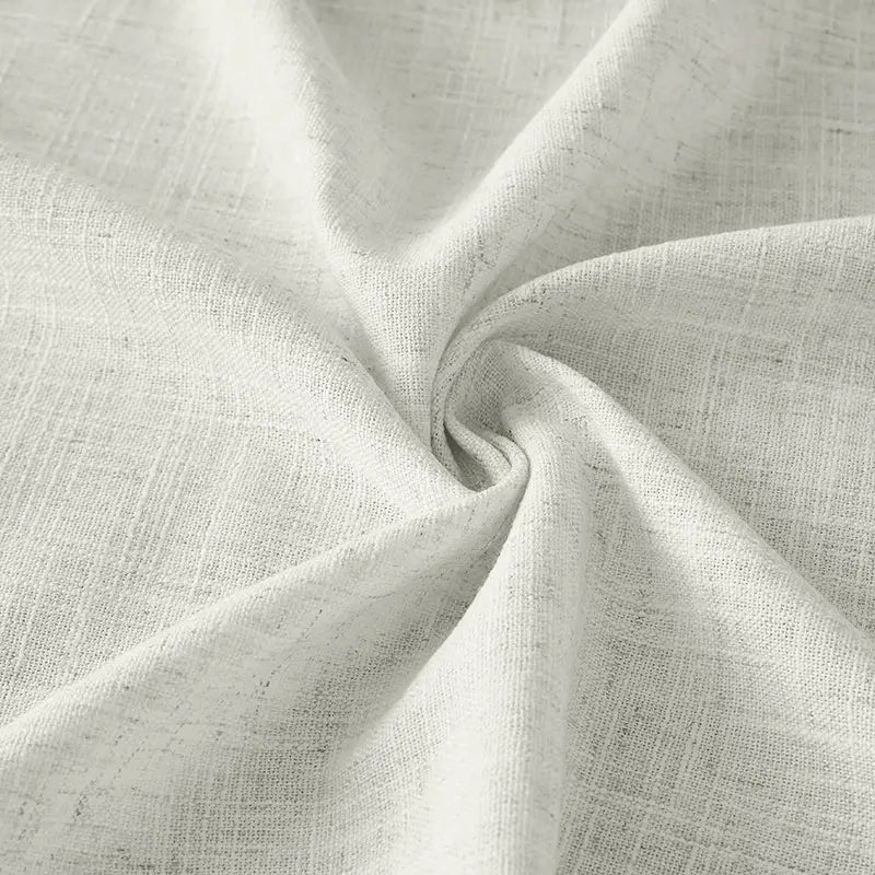 Freshine Elara Linen Off-White Cafe Curtains for Kitchen & Bathroom