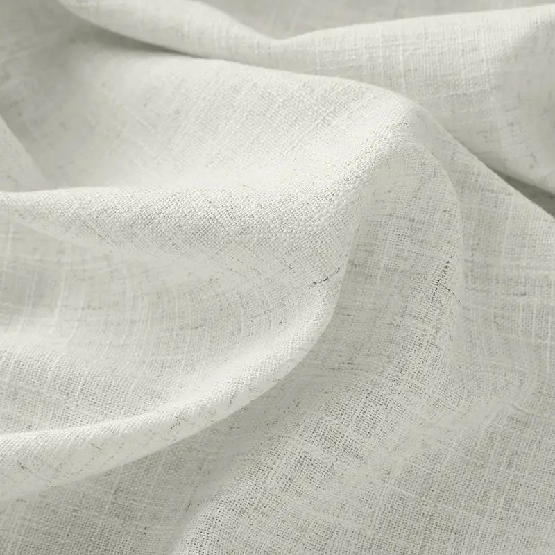 Freshine Elara Linen Off-White Cafe Curtains for Kitchen & Bathroom