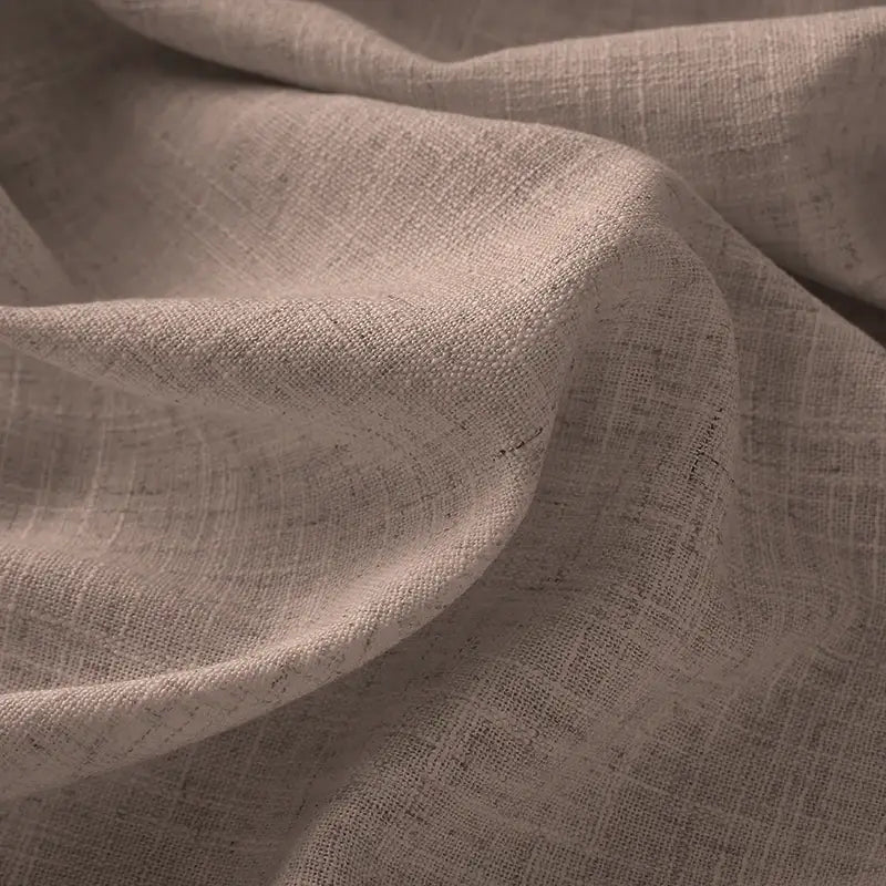 Freshine Elara Linen Pale Purple Gray Cafe Curtains for Kitchen & Bathroom