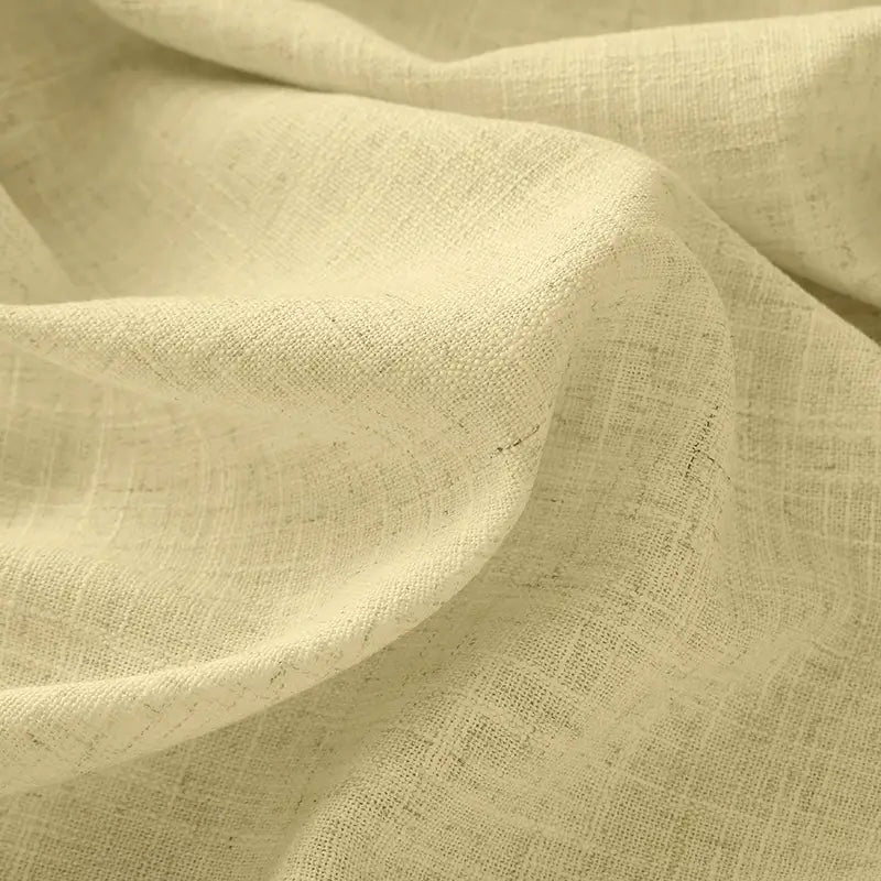 Freshine Elara Linen Cream Beige Cafe Curtains for Kitchen & Bathroom
