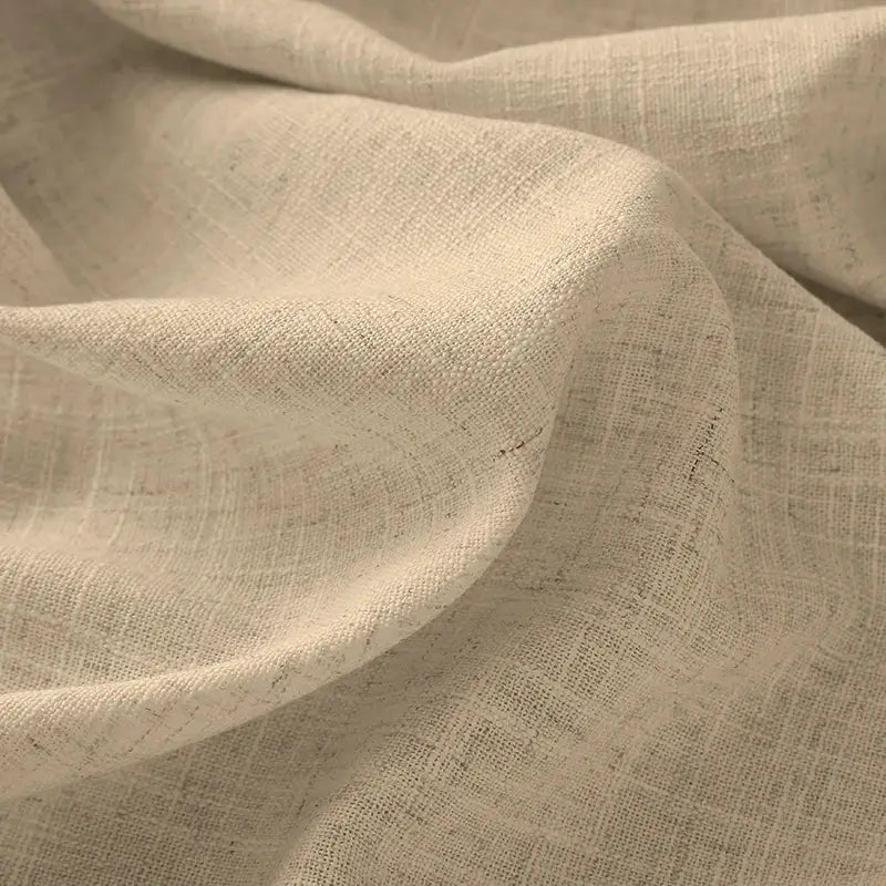 Freshine Elara Linen Khaki Brown Cafe Curtains for Kitchen & Bathroom