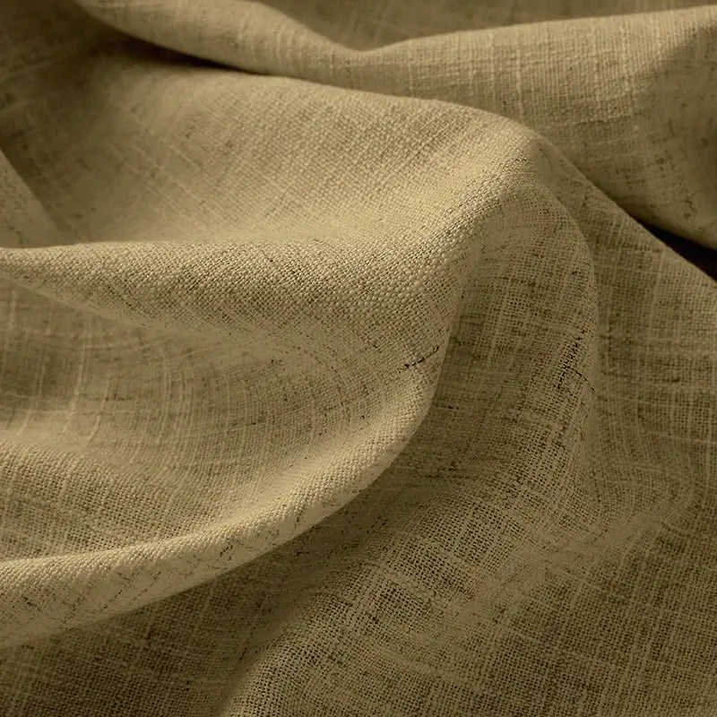 Freshine Elara Linen Dark Brown Cafe Curtains for Kitchen & Bathroom
