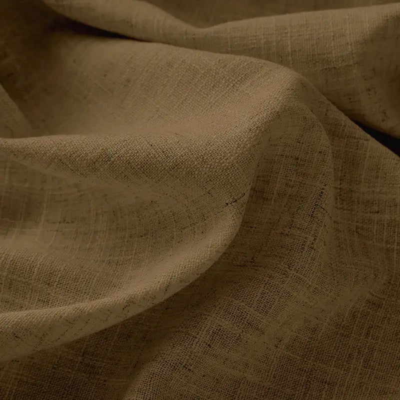 Freshine Elara Linen Warm Gray Cafe Curtains for Kitchen & Bathroom