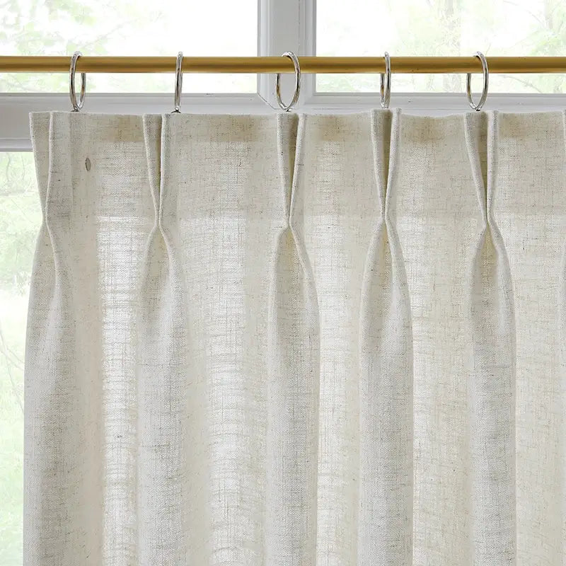 Freshine Elara Linen Cafe Curtains for Kitchen & Bathroom