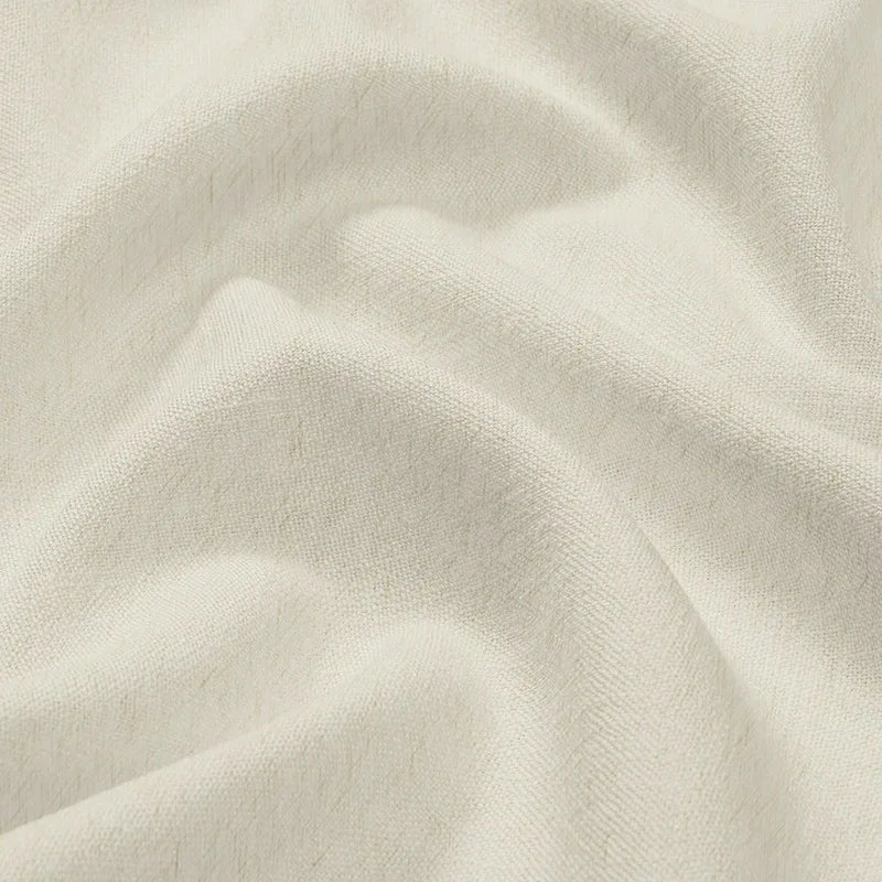 Freshine Elara Light Grayish White Roman Shades for Elegant Linen-Blend Drapes with Superior Light Control and Privacy