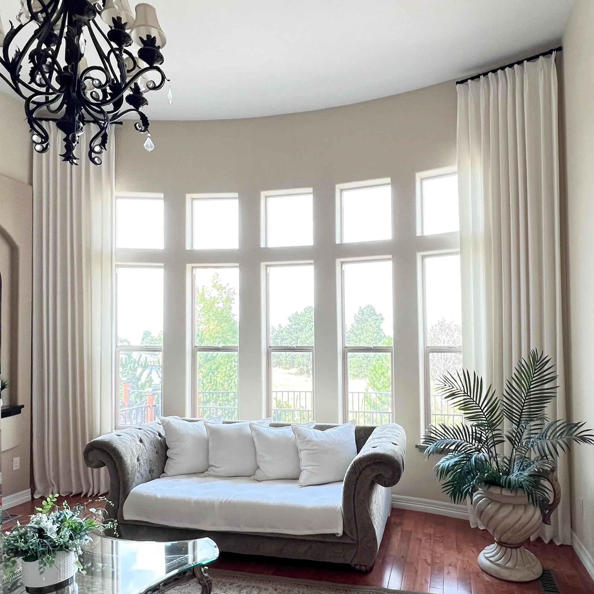 Elowen 7084-4-4 floor-to-ceiling heavyweight drapery showcased in a product image