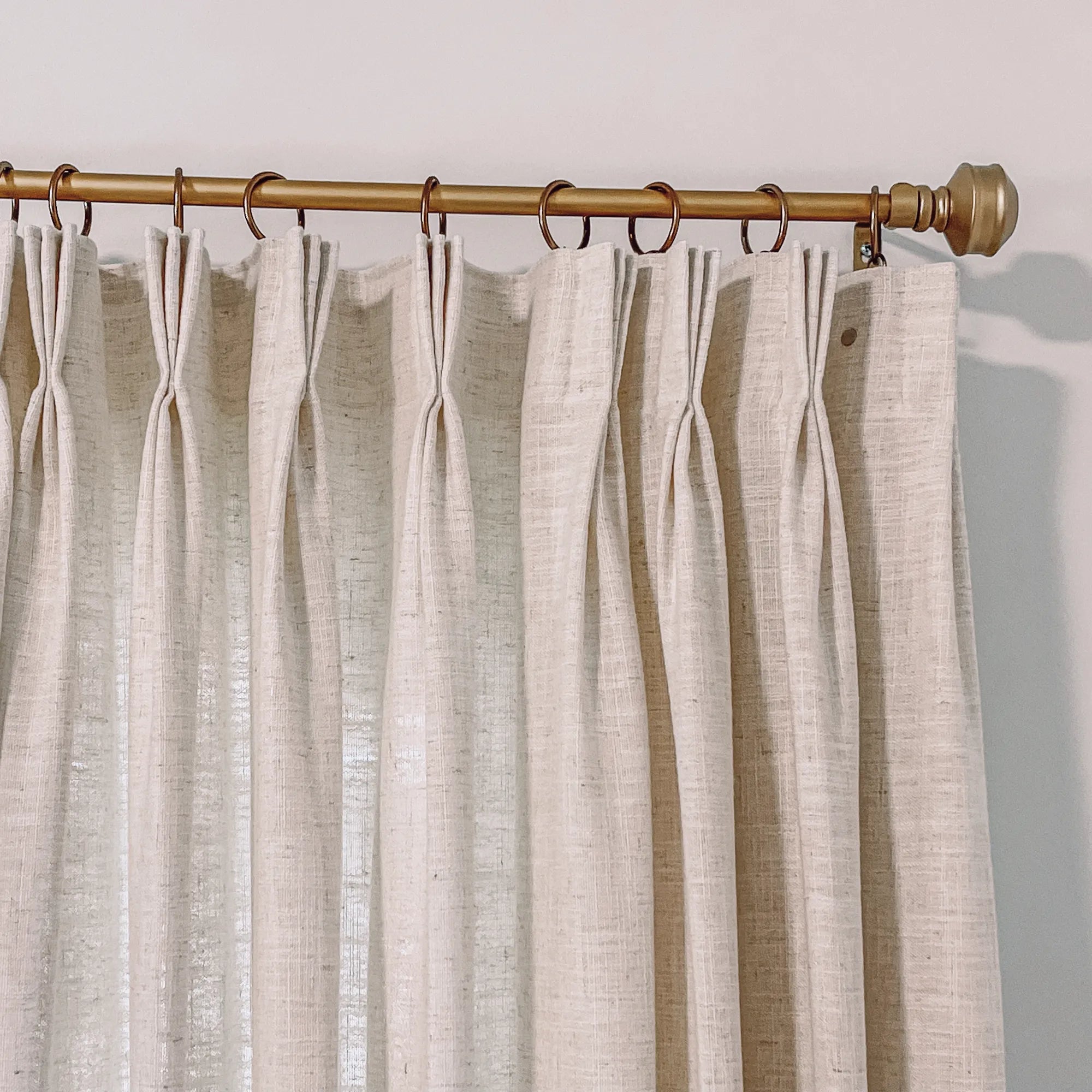 Emilia cotton drape pleated curtains img-3 showcasing elegant window treatments for residential living spaces