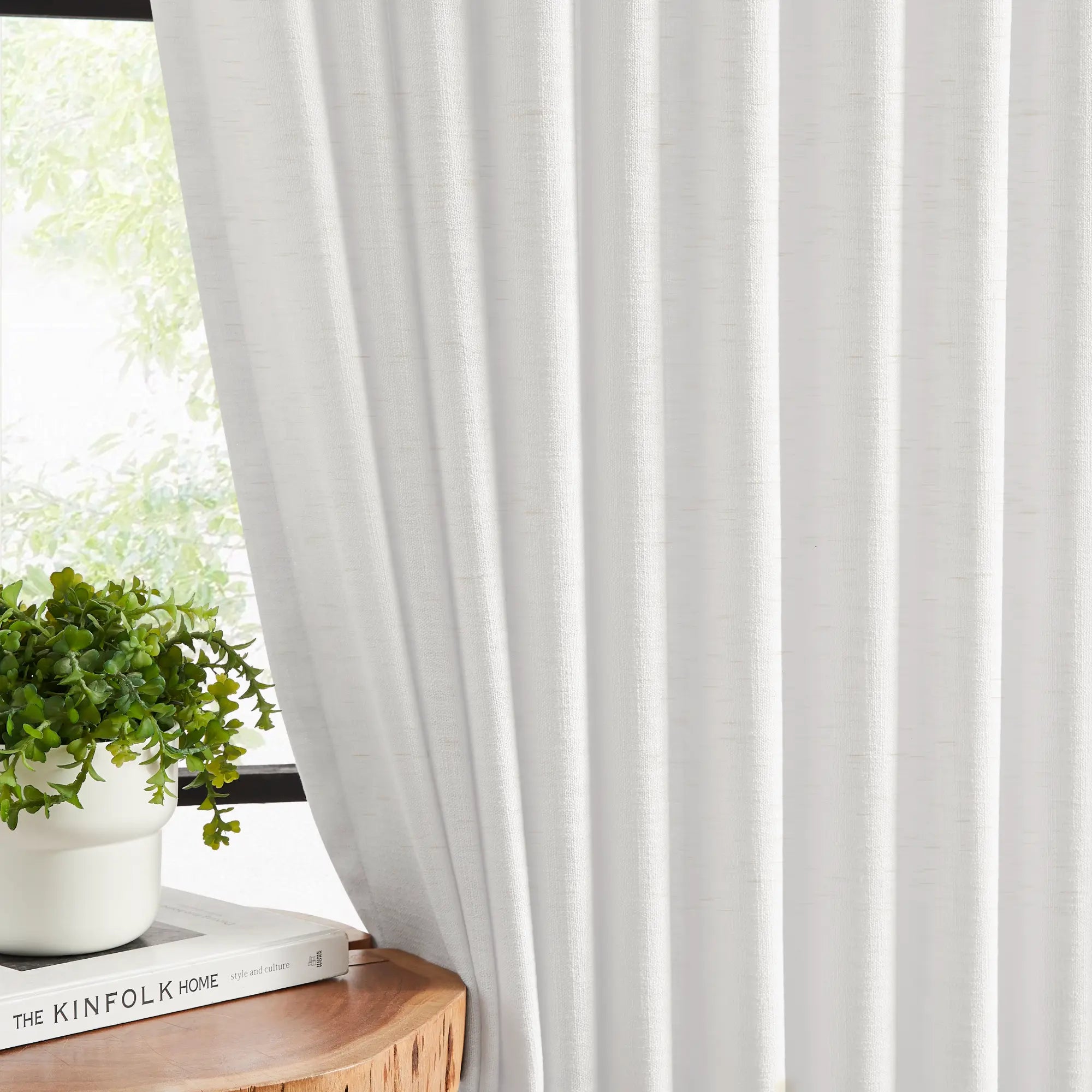 Emilia 1908-1 elegantly designed cotton curtains showcase the soft texture and graceful drape of the curtains