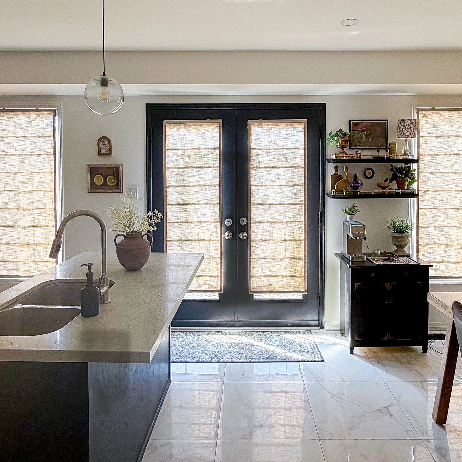 Emilia Smart Motorized Cotton Roman Shades