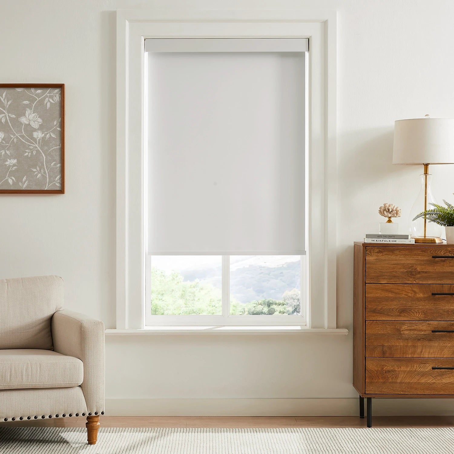 Fionis Motorized 100% Blackout Roller Shades, smooth sliding