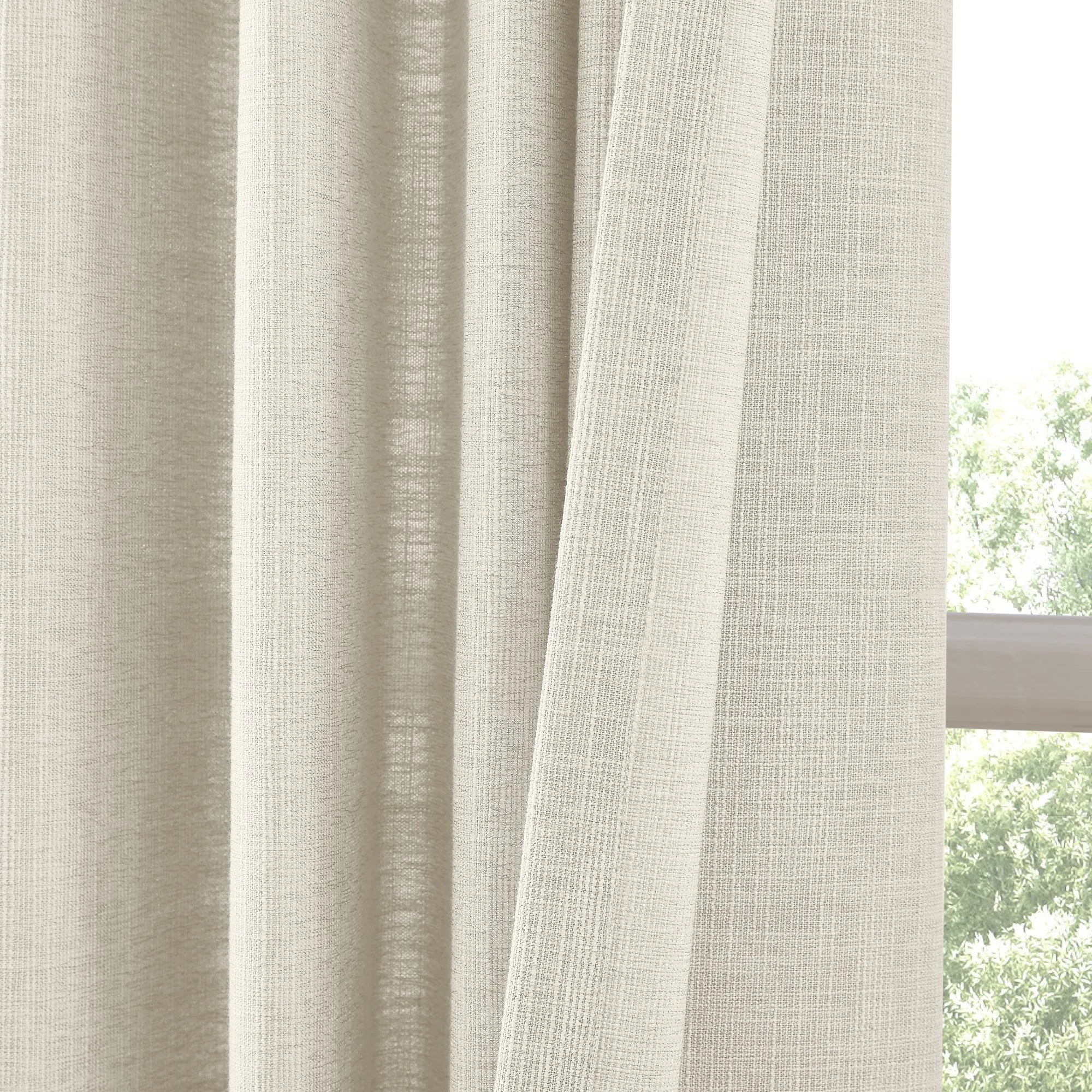 Fiora cotton curtains transform your living room with perfect balance of style and function, detail display