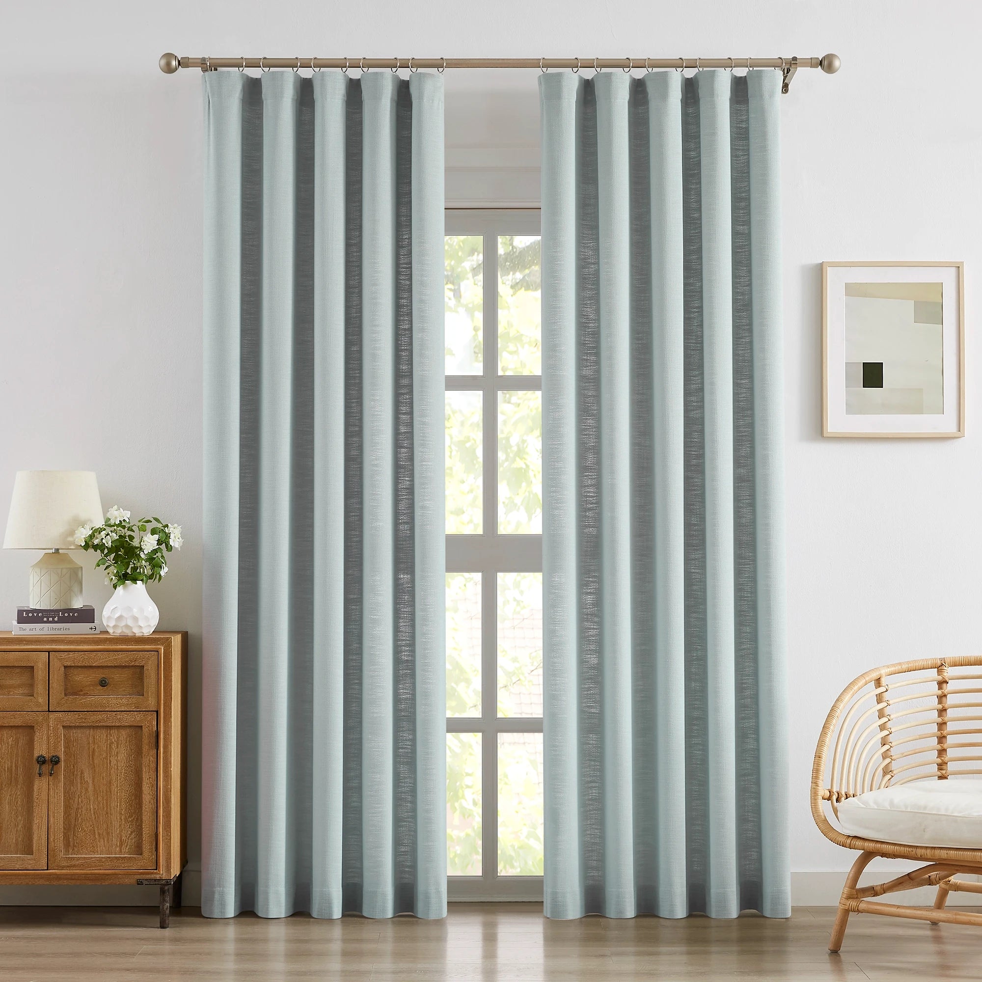 Fioris 606-9 linen cotton blend curtains, understated luxury, wrinkle resistant