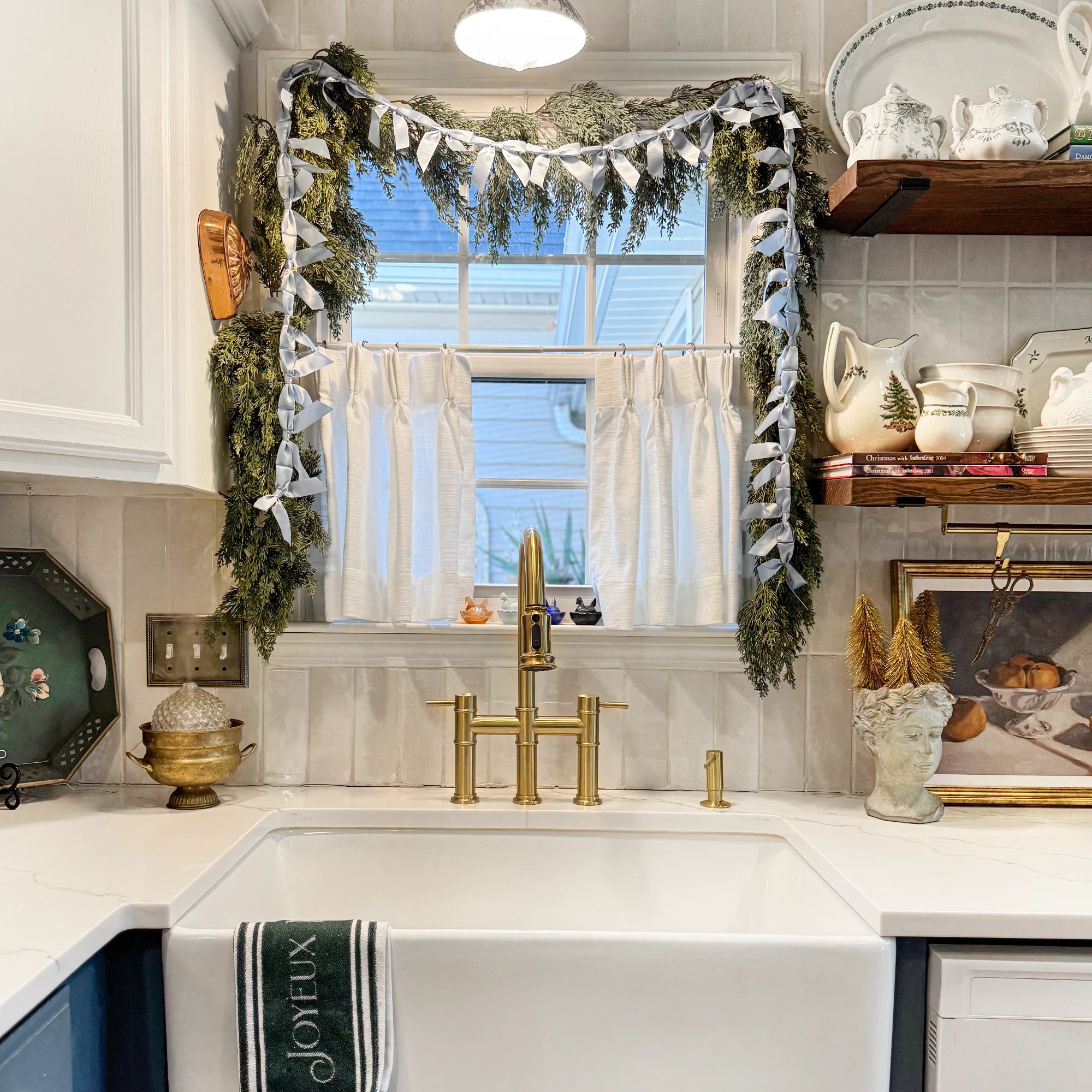 Freshine Elara Linen Cafe Curtains for Kitchen & Bathroom