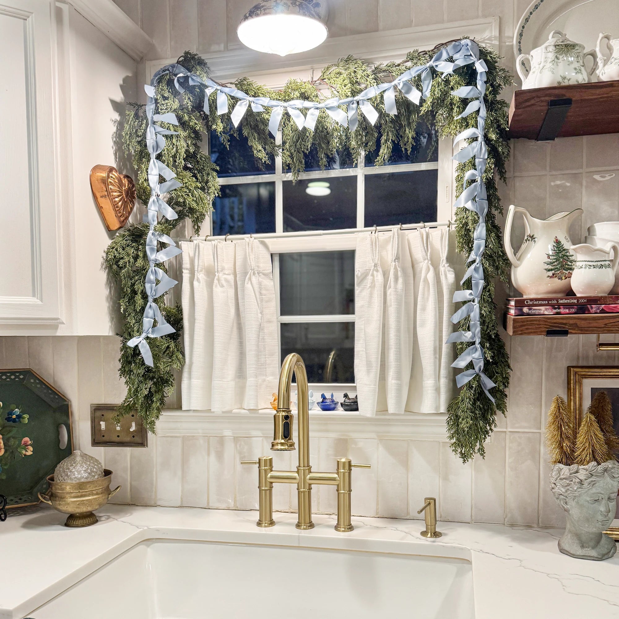 Freshine Elara Linen Cafe Curtains for Kitchen & Bathroom