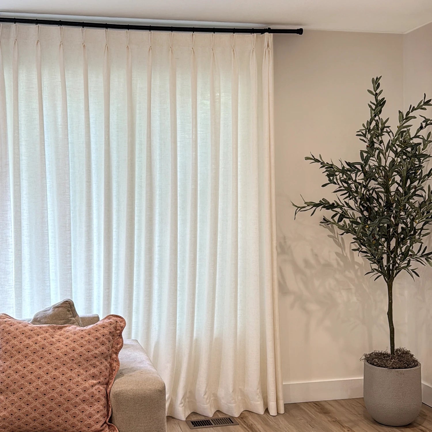 Gwynara Premium Textured Linen-Cotton Blend Curtain – Organic Slub Weave & Effortless Drape