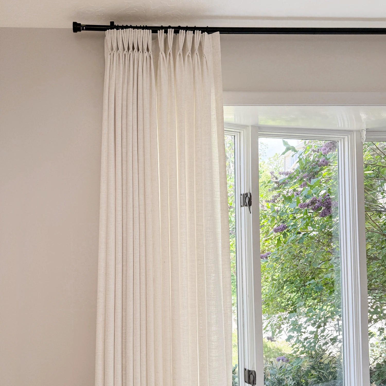 Gwynara Premium Textured Linen-Cotton Blend Curtain – Organic Slub Weave & Effortless Drape