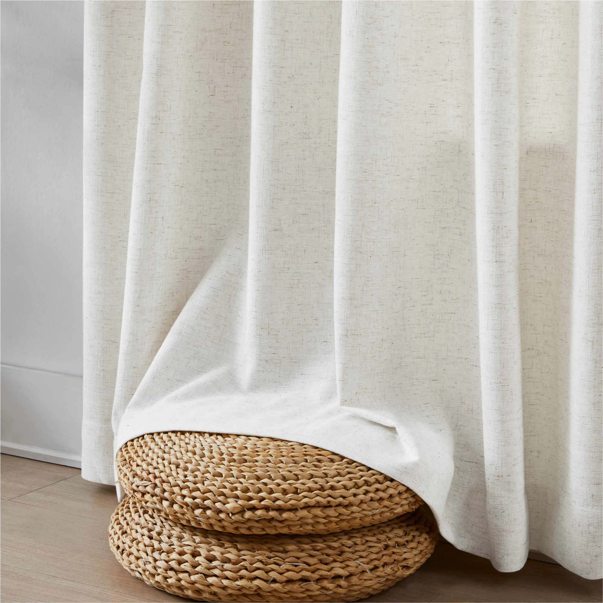 Gwynara 607-1 premium textured linen-cotton blend curtains with organic slub weaving and effortless draping