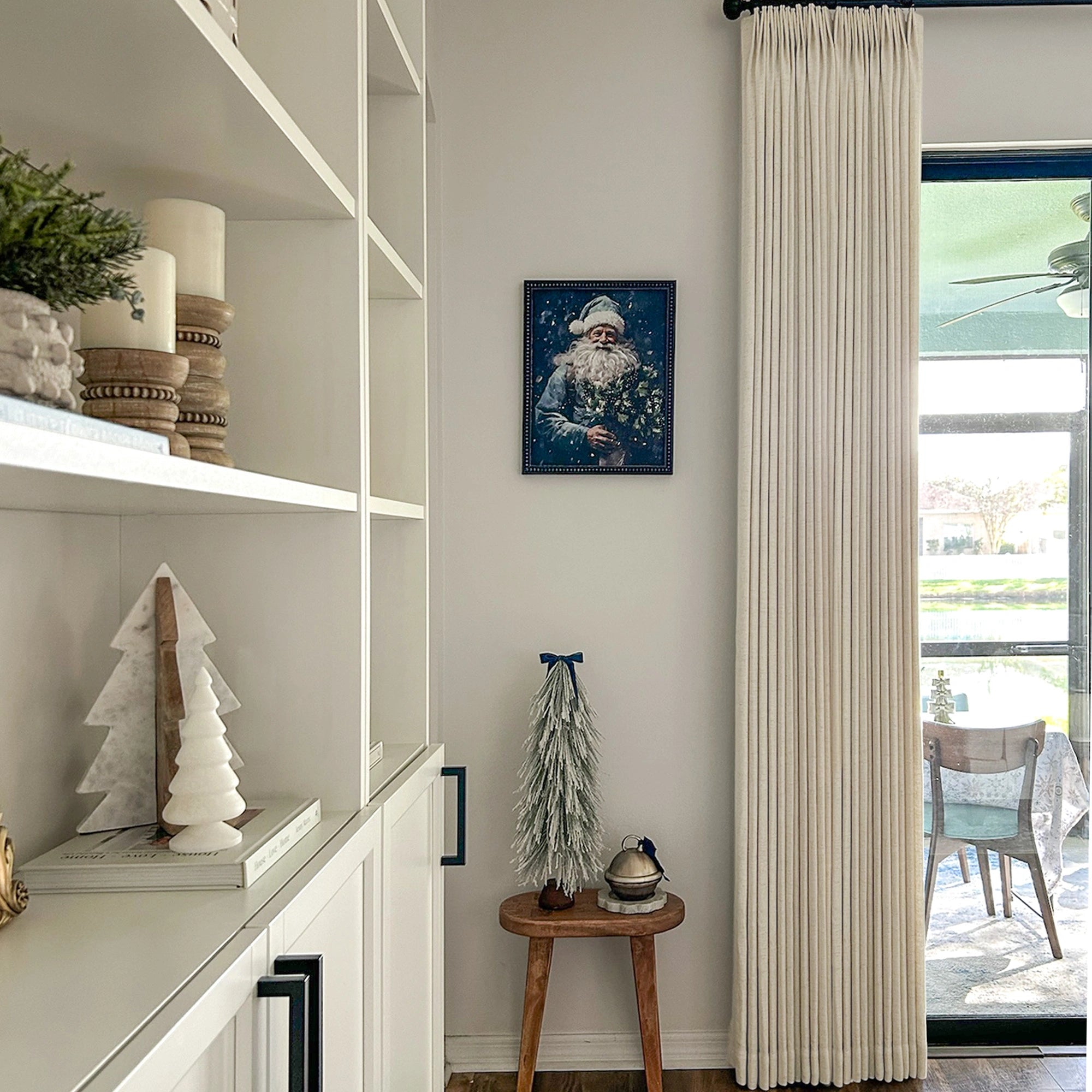 Hestara linen cotton blend textured curtains 609-3-2 showcasing stylish drapes in spacious modern residential interiors
