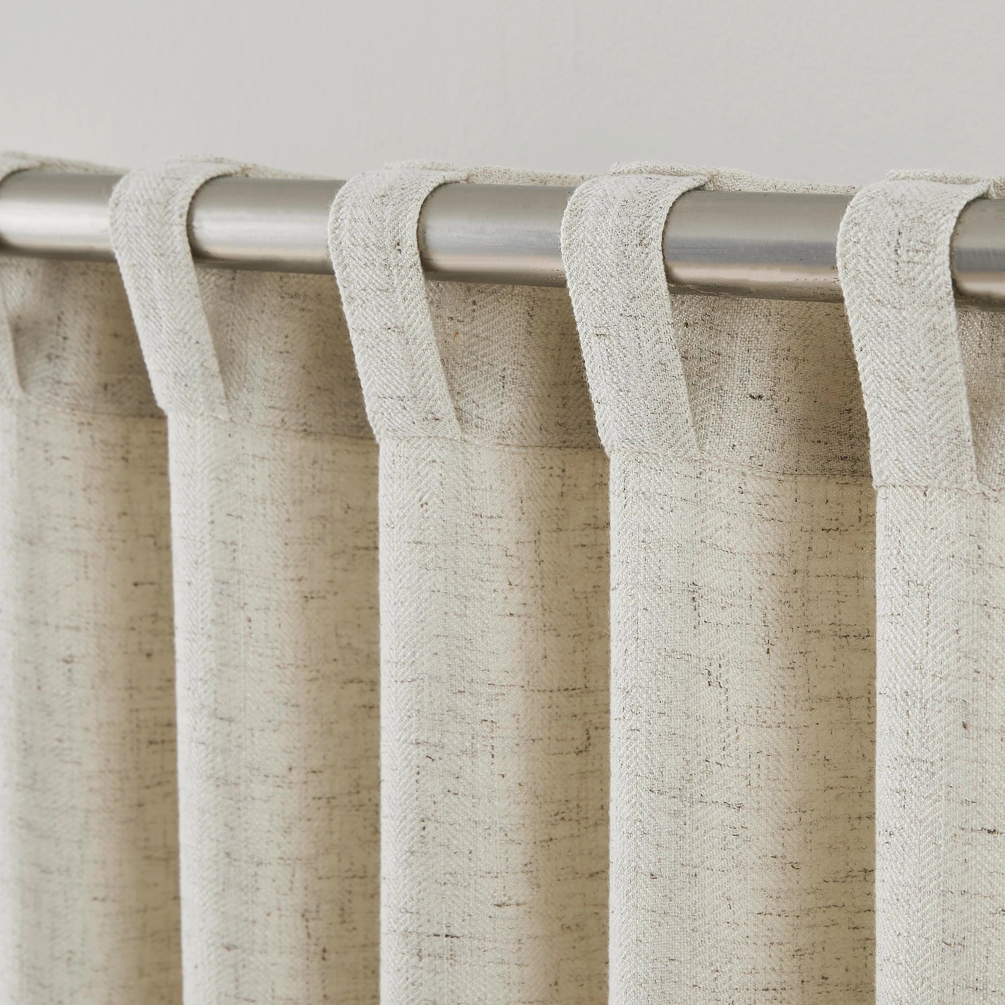 Hestara linen cotton blend textured curtains 609-3_scene_8 showcasing stylish drapes in spacious modern residential interiors