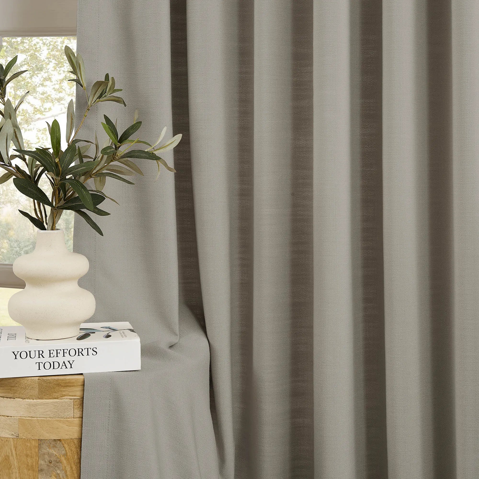 Ilythra cotton-linen light filtering layered double-layer curtain set model 608-4 scene 5 showcasing window curtains