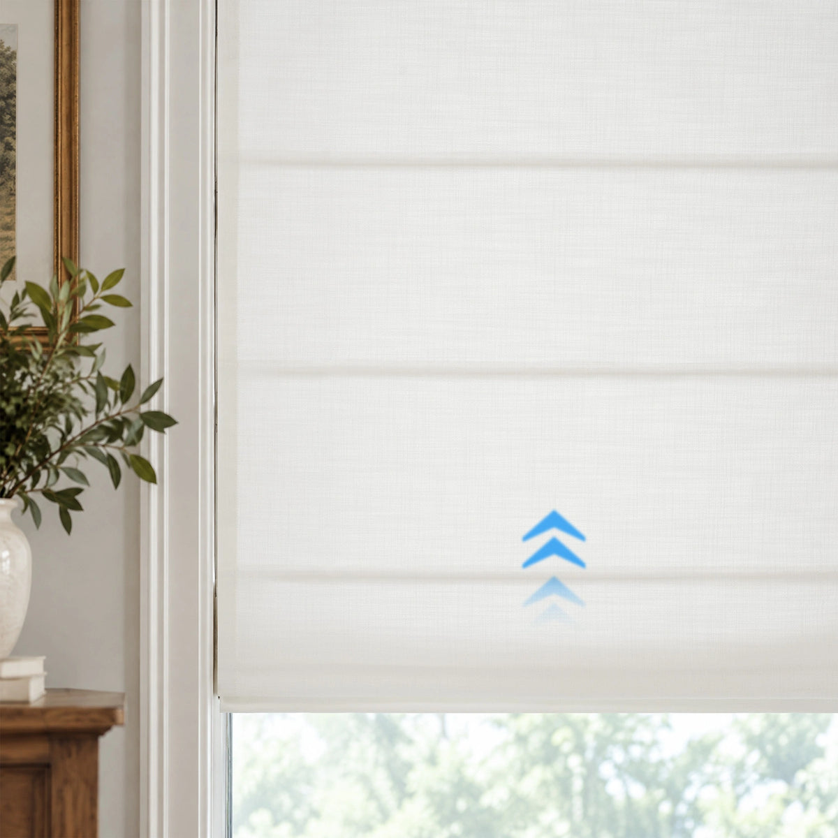Ilythra Smart Motorized Cotton Linen Roman Shades