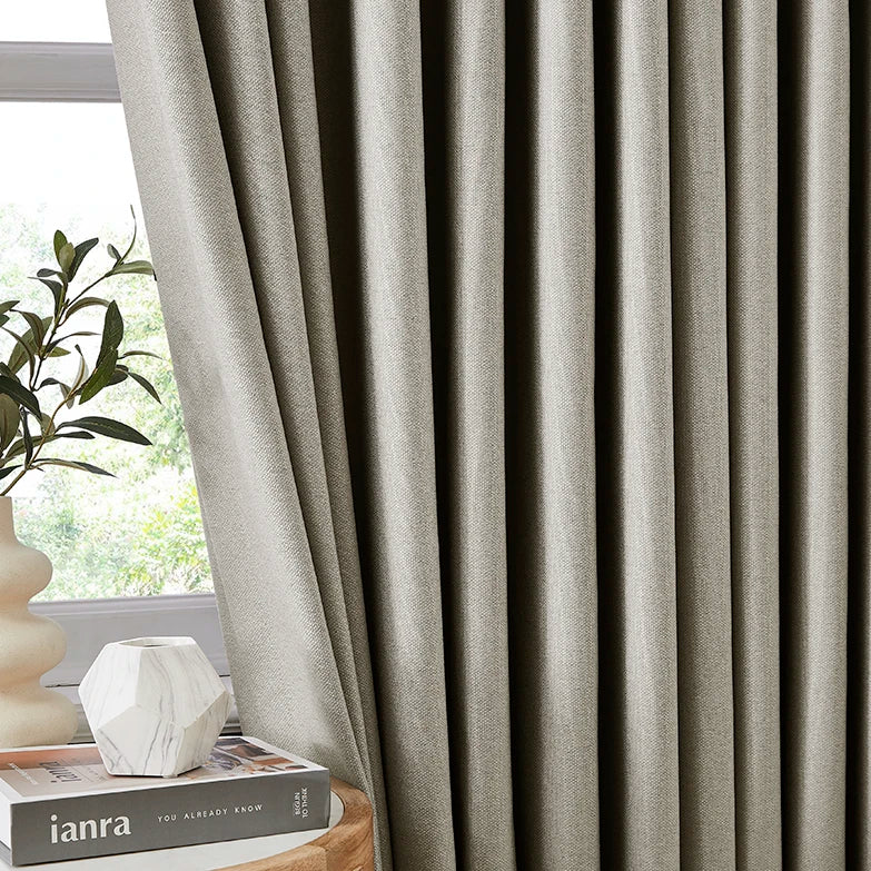 Iris 2852-19 thick linen blackout curtain detail
