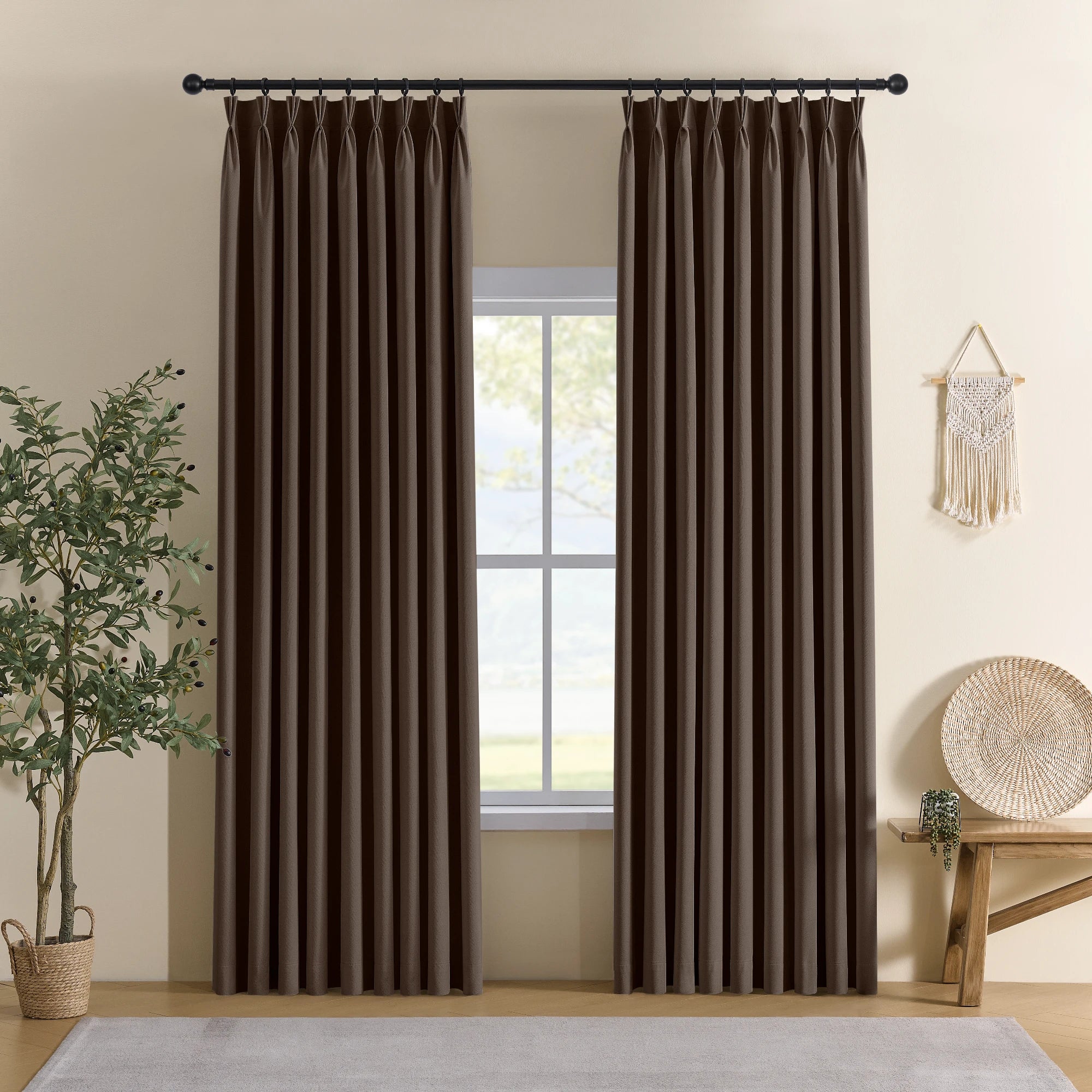 Isadora OY6-238-26 scene 1 100% blackout curtains showcasing room darkening effect and elegant drape