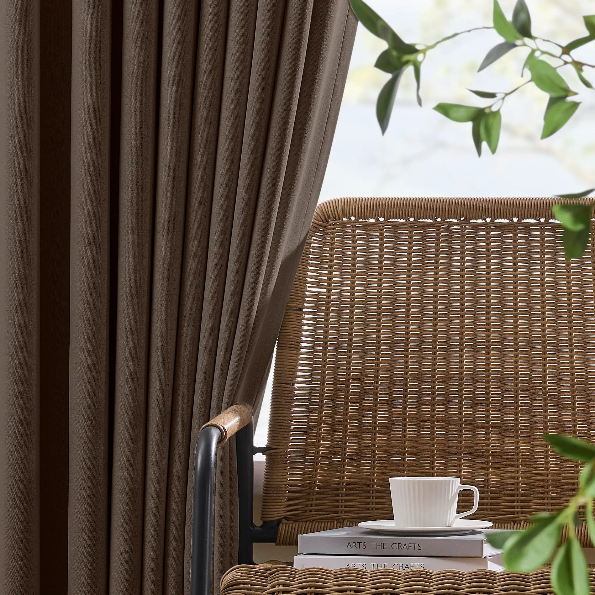 Isadora OY6-238-26 scene 5 100% blackout curtains showcasing room darkening effect and elegant drape