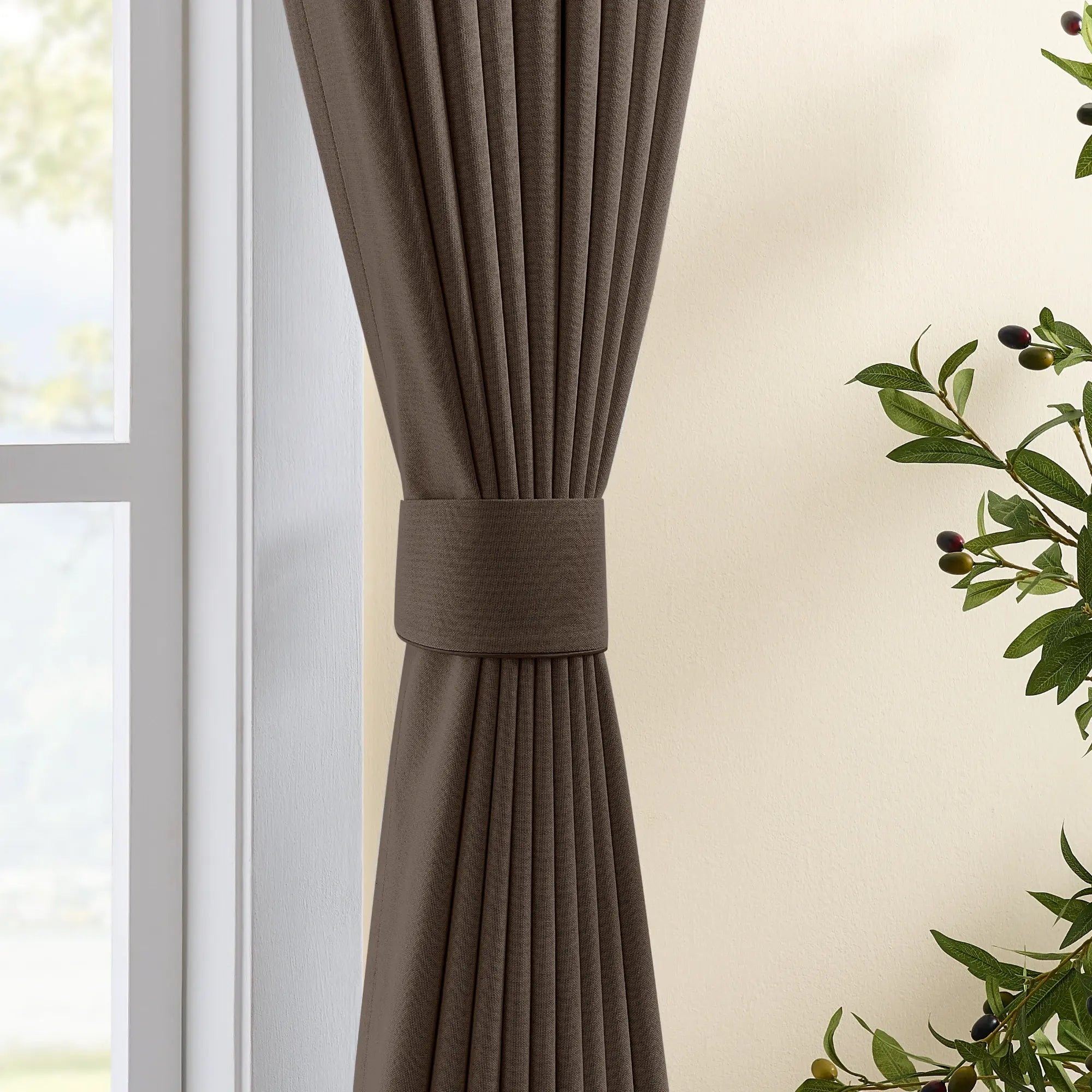 Isadora OY6-238-26 scene 6 100% blackout curtains showcasing room darkening effect and elegant drape