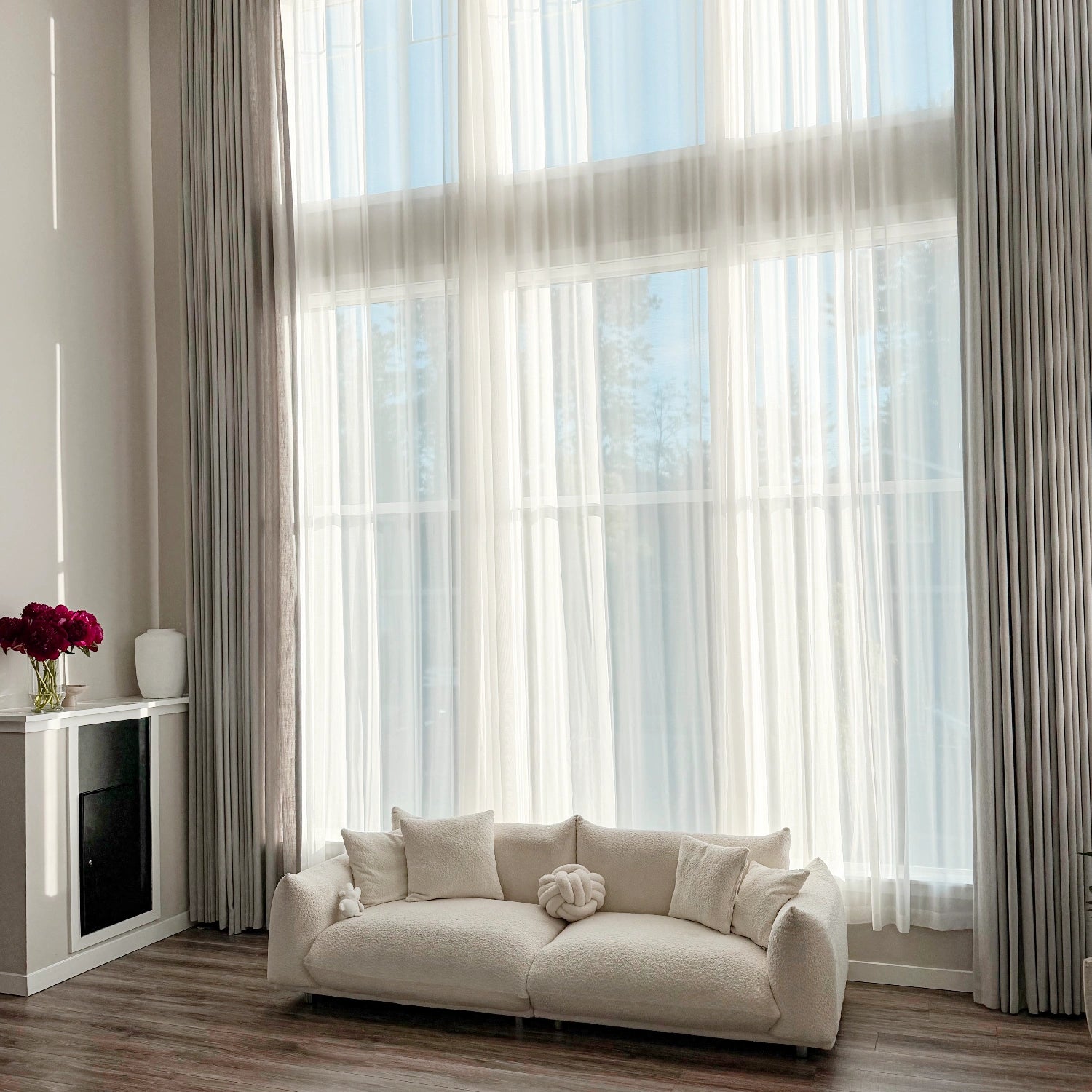 Jovienne Soft-Touch Linen-Cotton Blend Curtain – Heathered Weave & Modern Drape