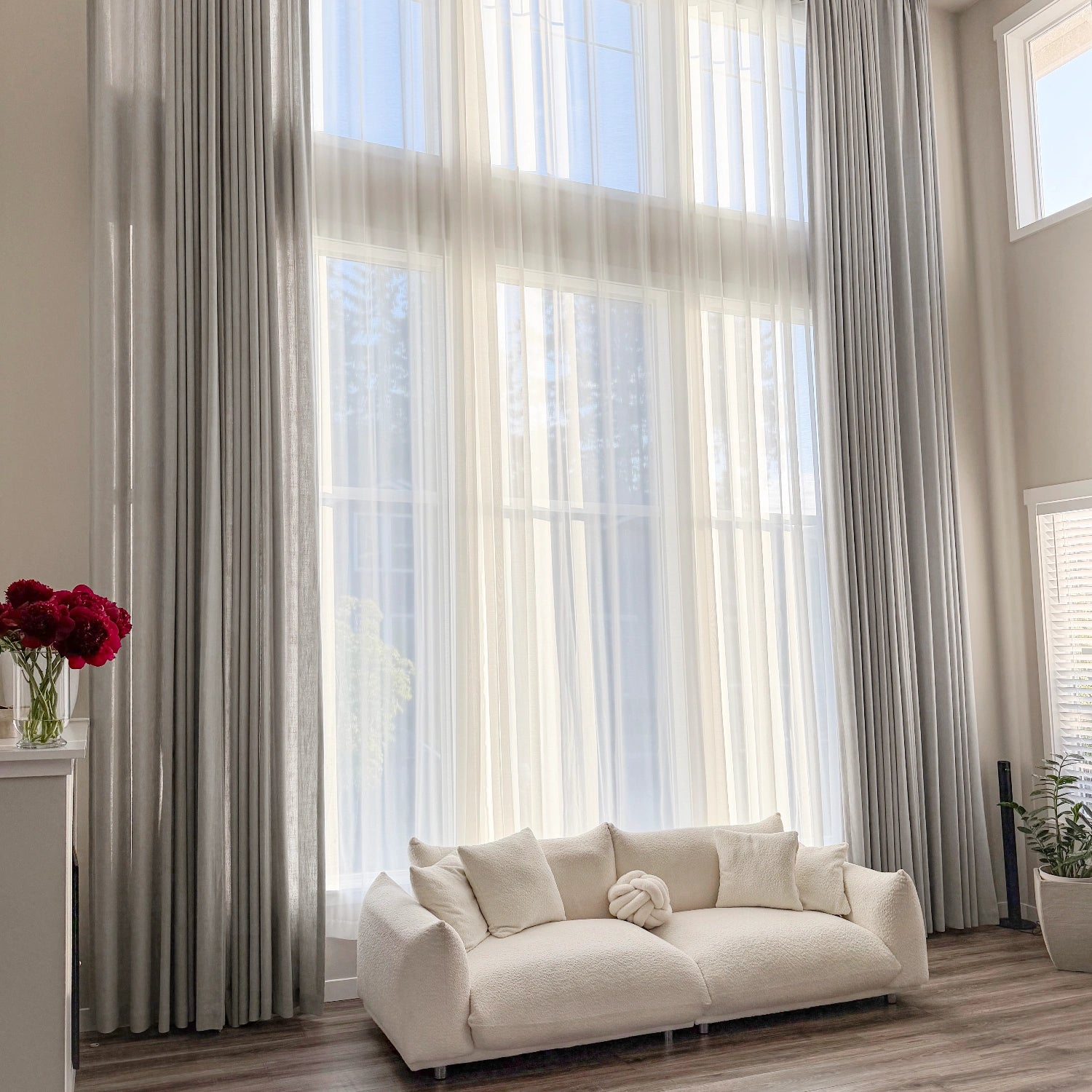 Jovienne Soft-Touch Linen-Cotton Blend Curtain – Heathered Weave & Modern Drape