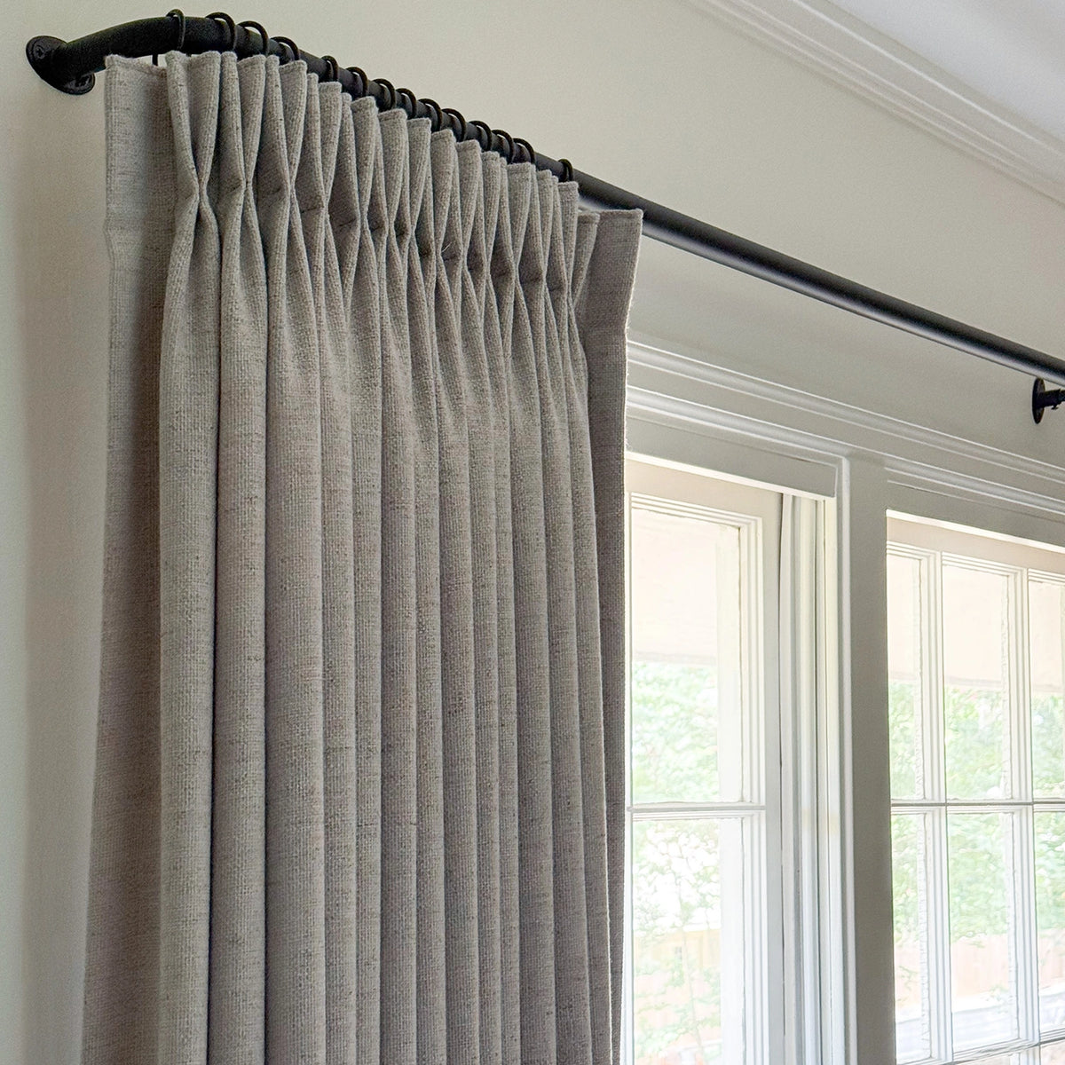 Kaelara Tactile Basketweave Linen-Cotton Blend Curtain – Structural Drapes & Natural Warmth