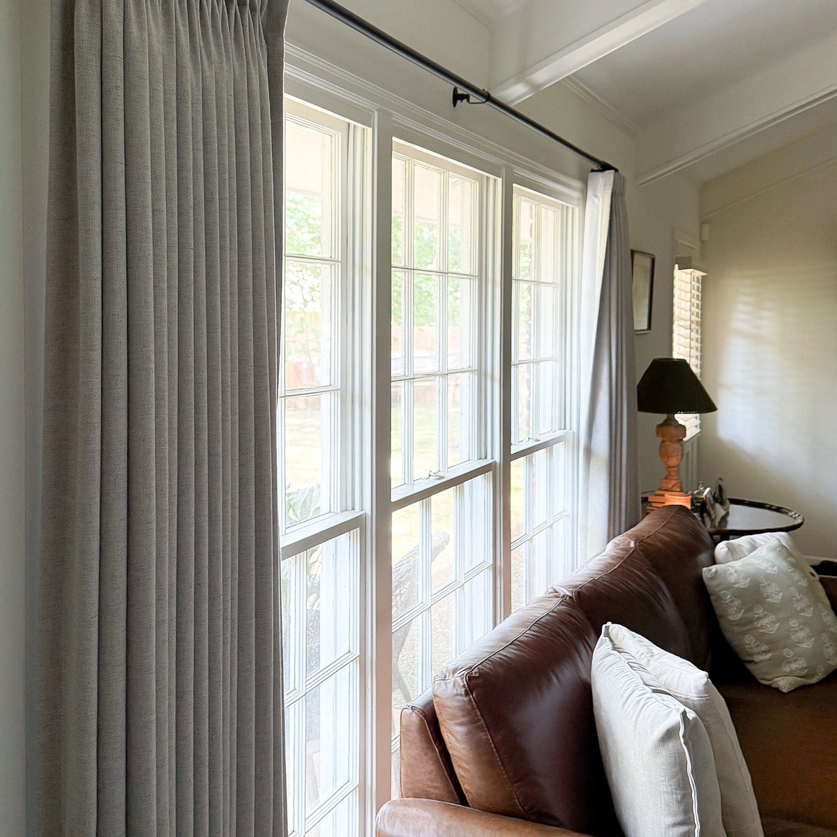 Kaelara Tactile Basketweave Linen-Cotton Blend Curtain – Structural Drapes & Natural Warmth
