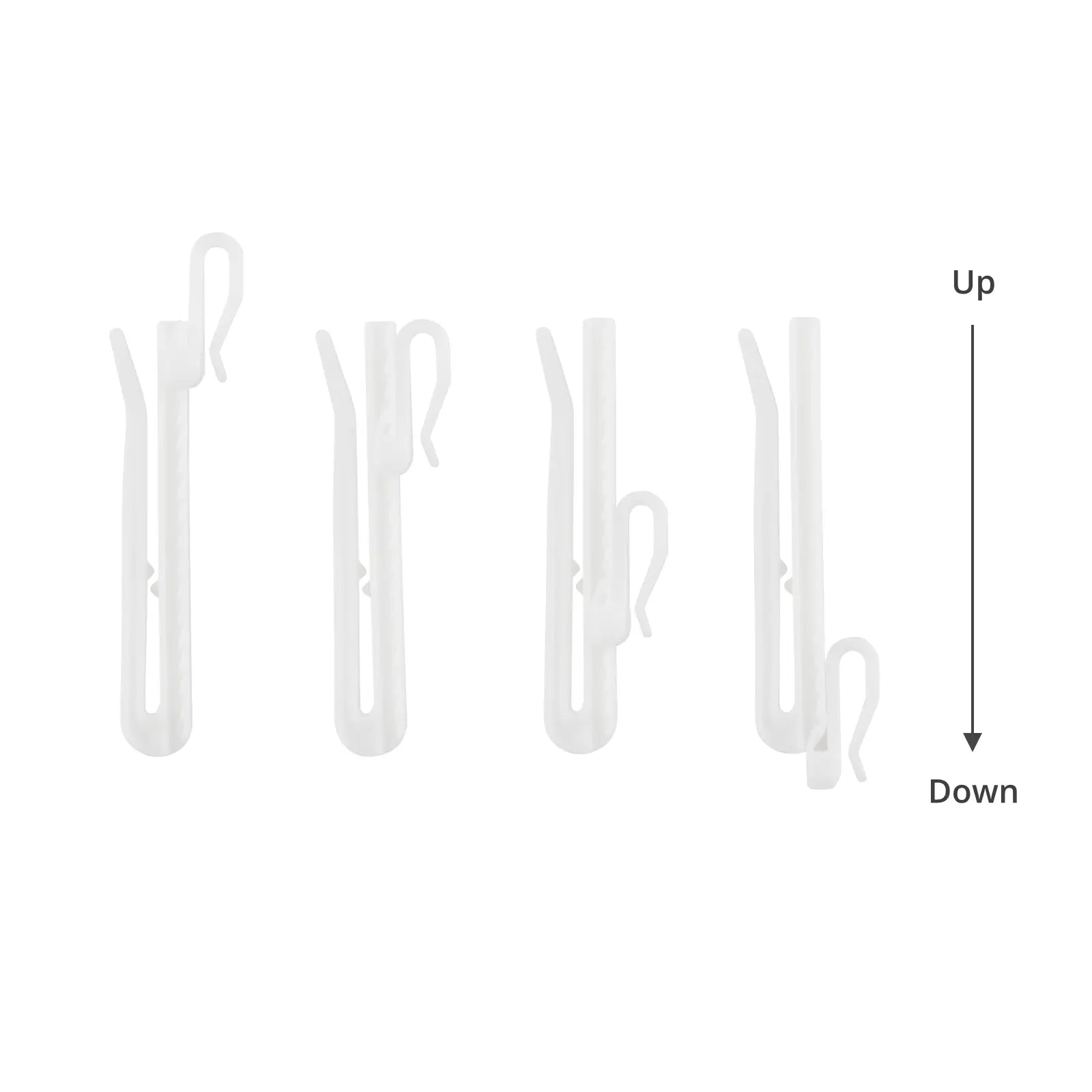 Leo Adjustable Curtain Pin Hooks, adjustable angle design