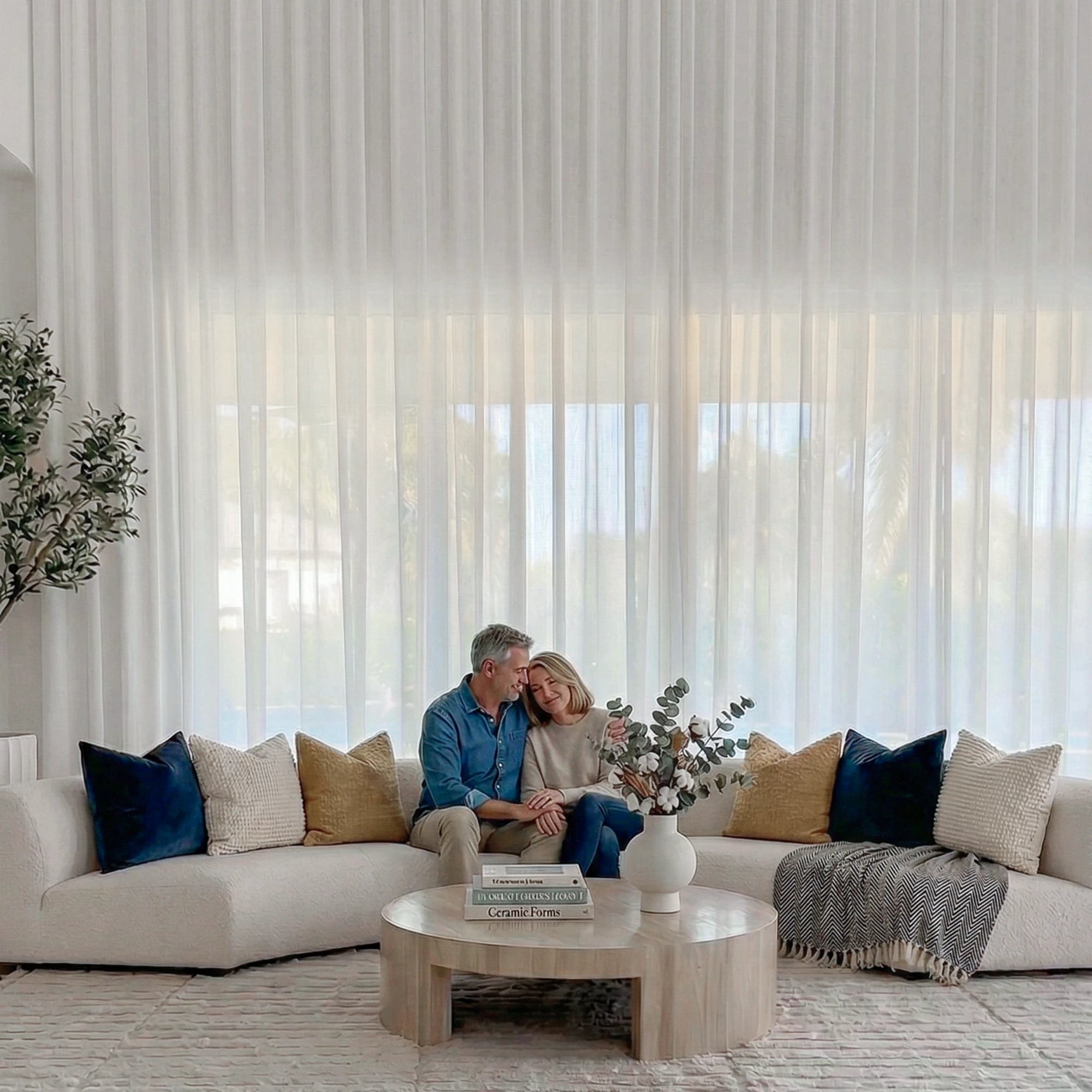 Liana 2023-37 sheer curtains for large windows