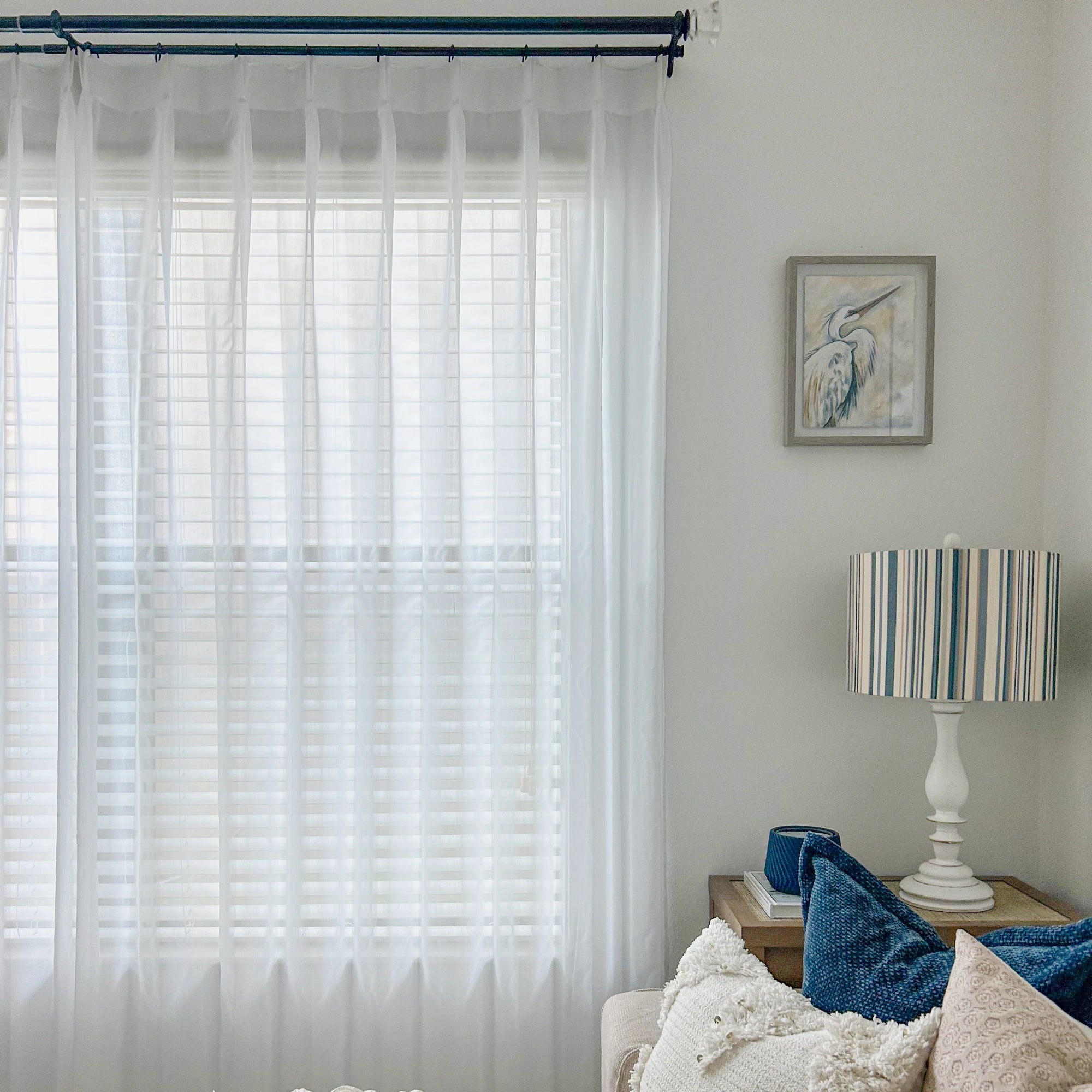 Liana sheer extra long light drapes for large windows 2023-37-3 showcasing the curtains' delicate texture and elegant drape effect