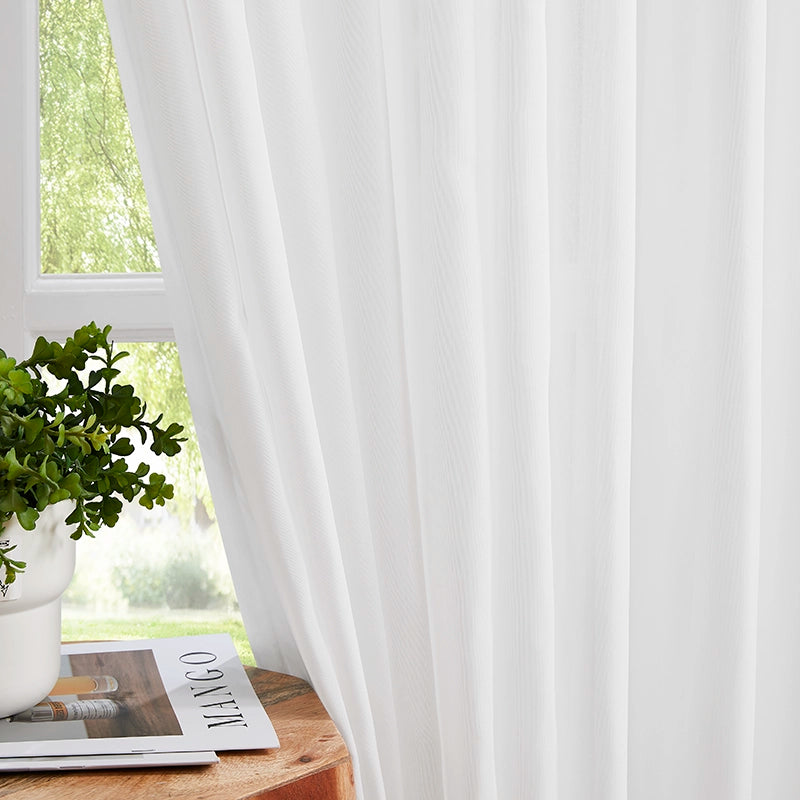 Liana Sheer Curtains - Custom Light Drapes for Living Room & Bedroom Elegance