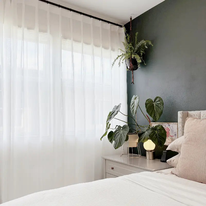 Liana Sheer Curtains - Custom Light Drapes for Living Room & Bedroom Elegance