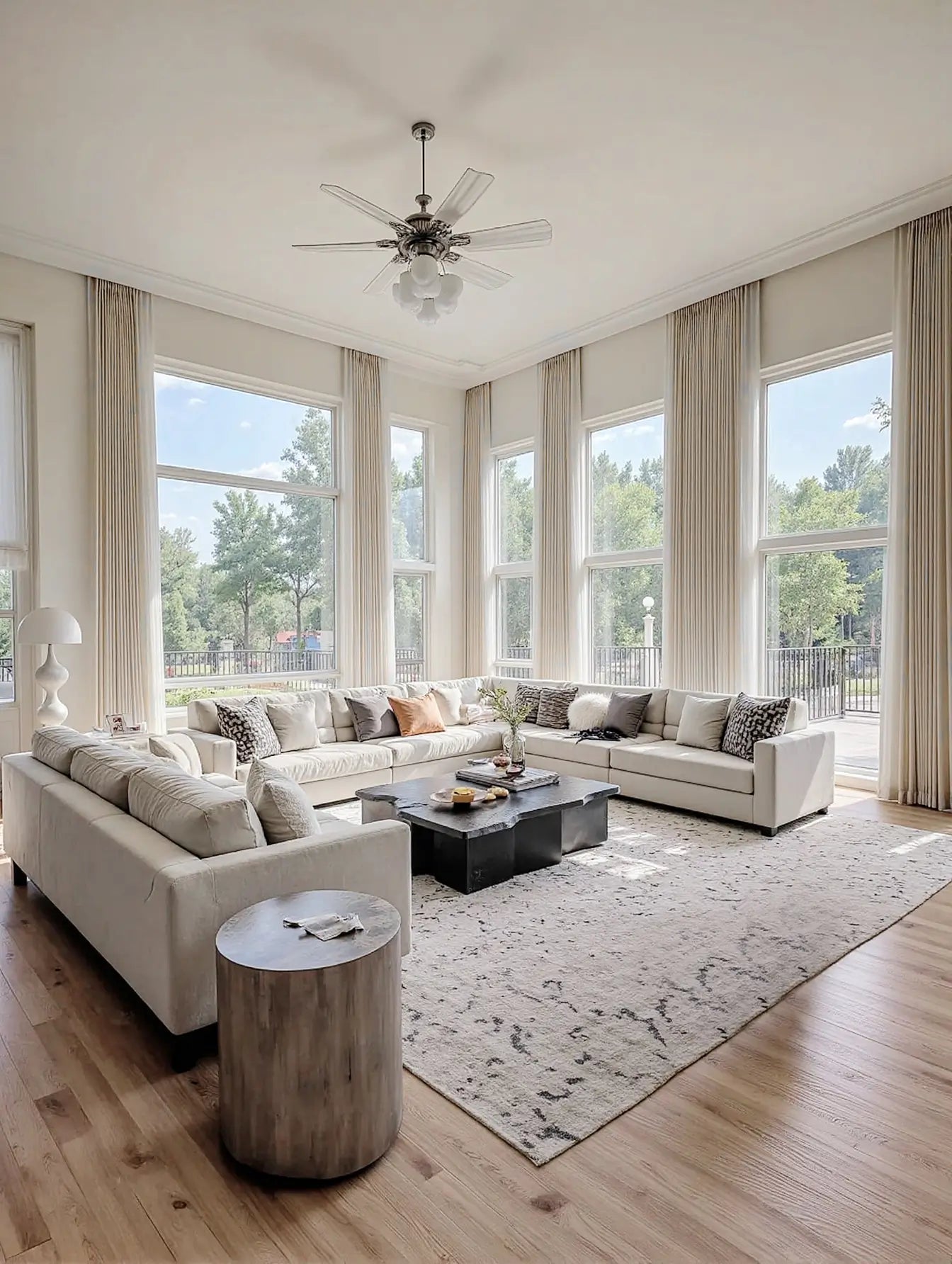Liana sheer curtains for large windows pic showcasing sheer light drapes for spacious residential interiors
