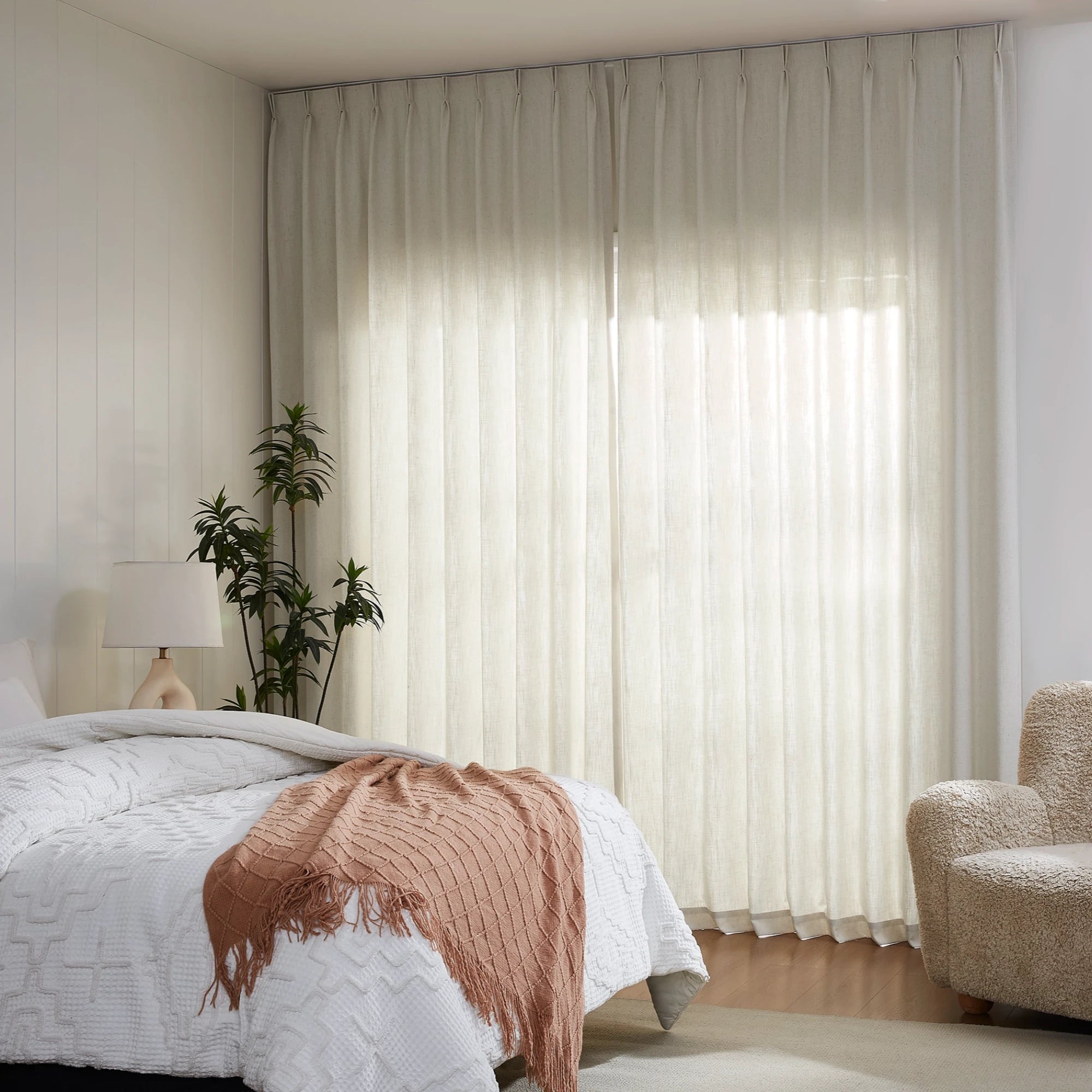 Lior Ultra-Slim Curtain Track, ultra-slim profile blends seamlessly with ceilings or walls