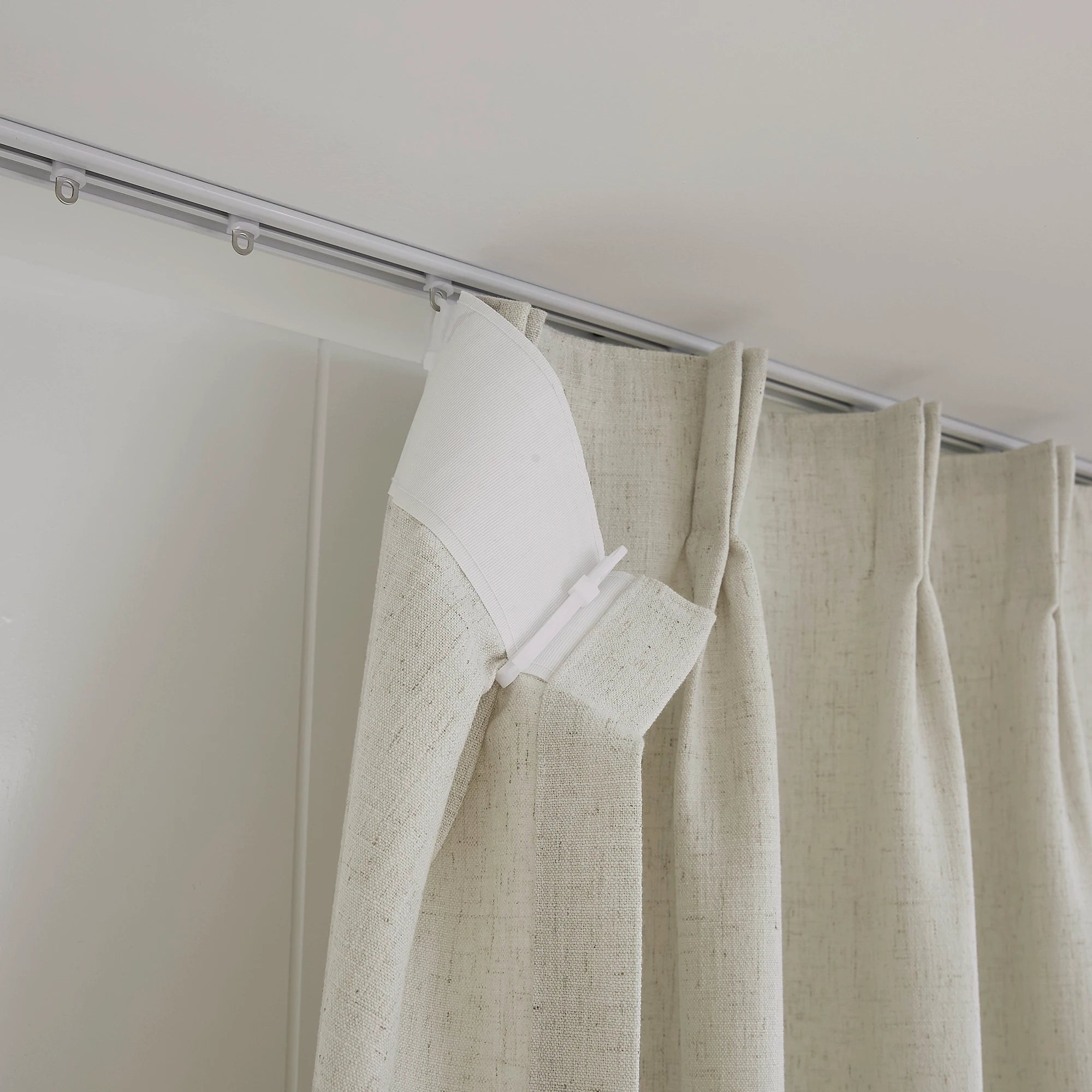 Lior Ultra-Slim Curtain Track, effortless operation and smooth, quiet sliding every time