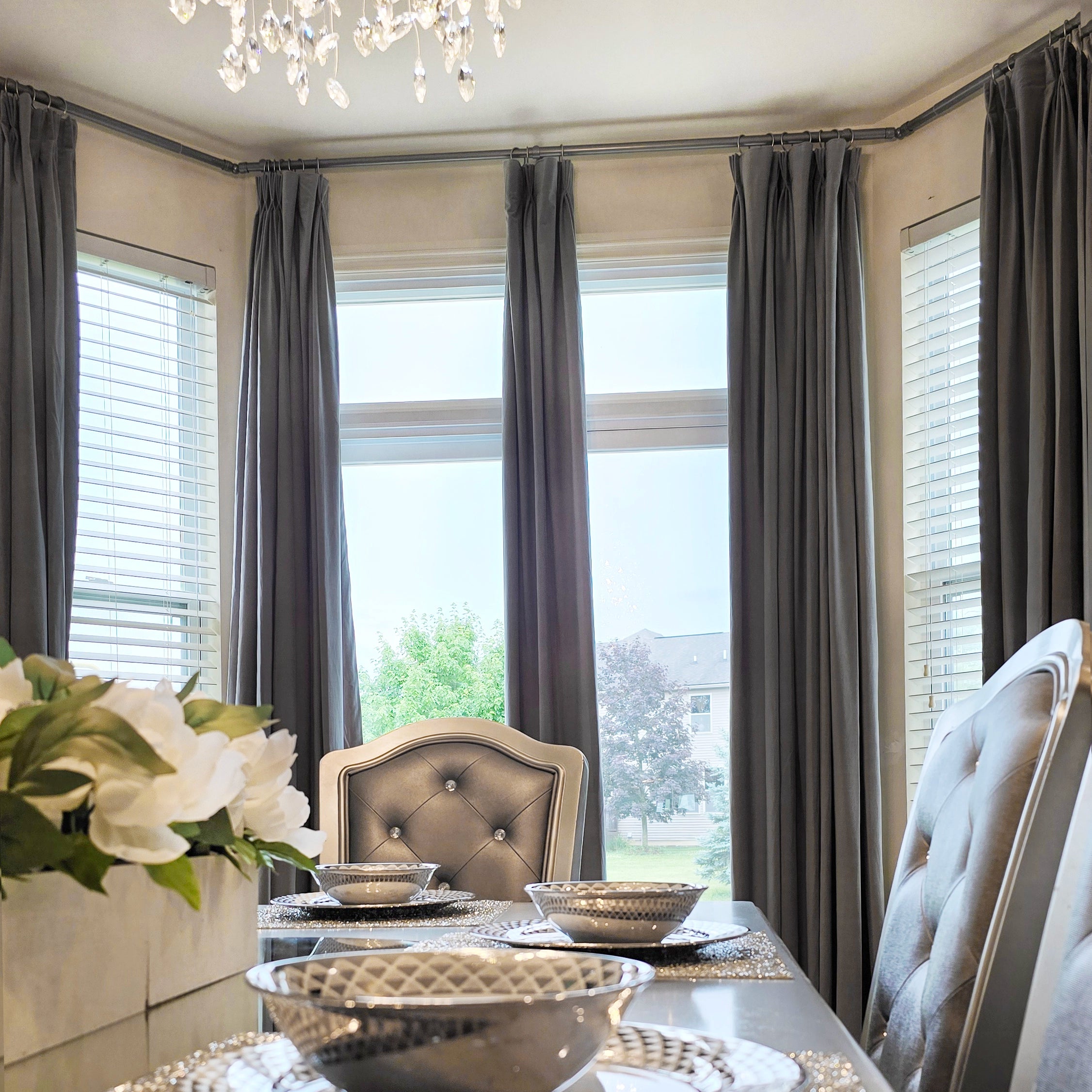 Liora Velvet Blackout Curtains bring a sophisticated touch to your Living Room or Bedroom while reducing glare and noise