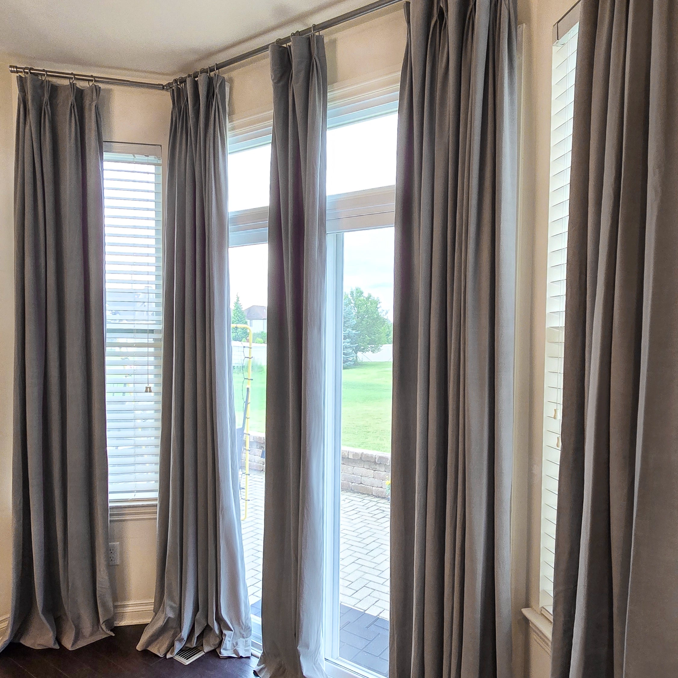 Liora Velvet Blackout Curtains bring a sophisticated touch to your Living Room or Bedroom while reducing glare and noise