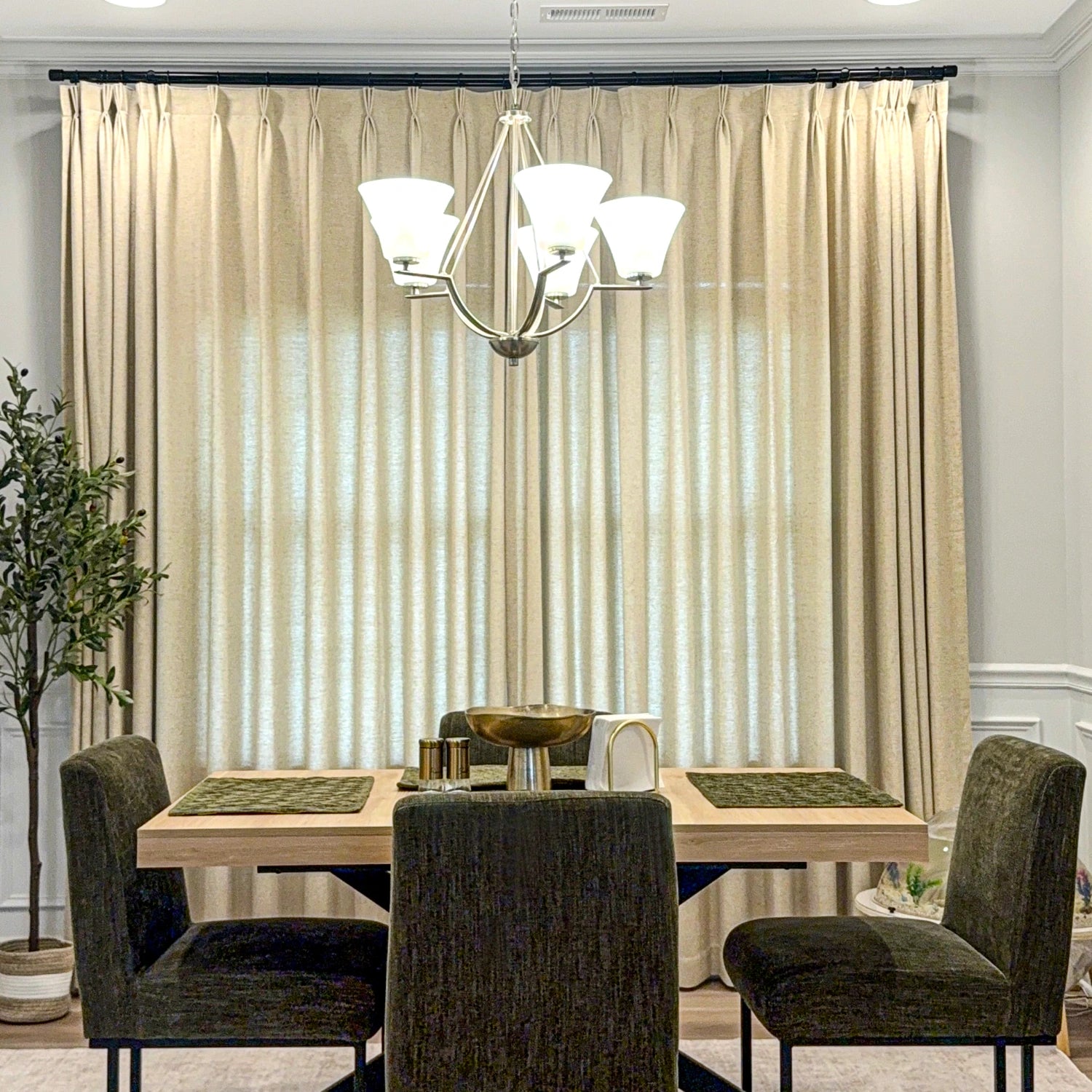 Liranne Classic Herringbone Linen-Cotton Curtain – Timeless Weave & Tailored Drape