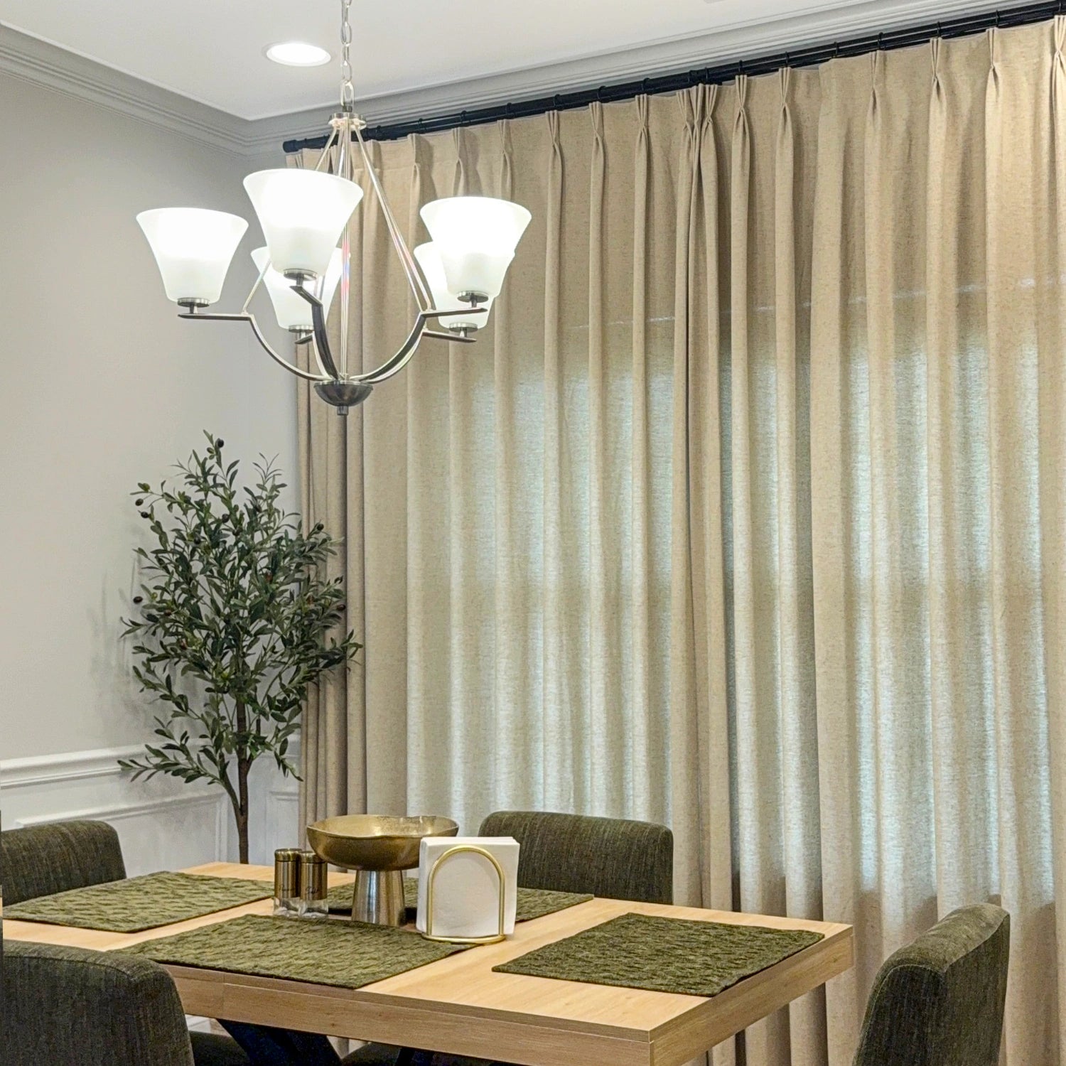 Liranne Classic Herringbone Linen-Cotton Curtain – Timeless Weave & Tailored Drape