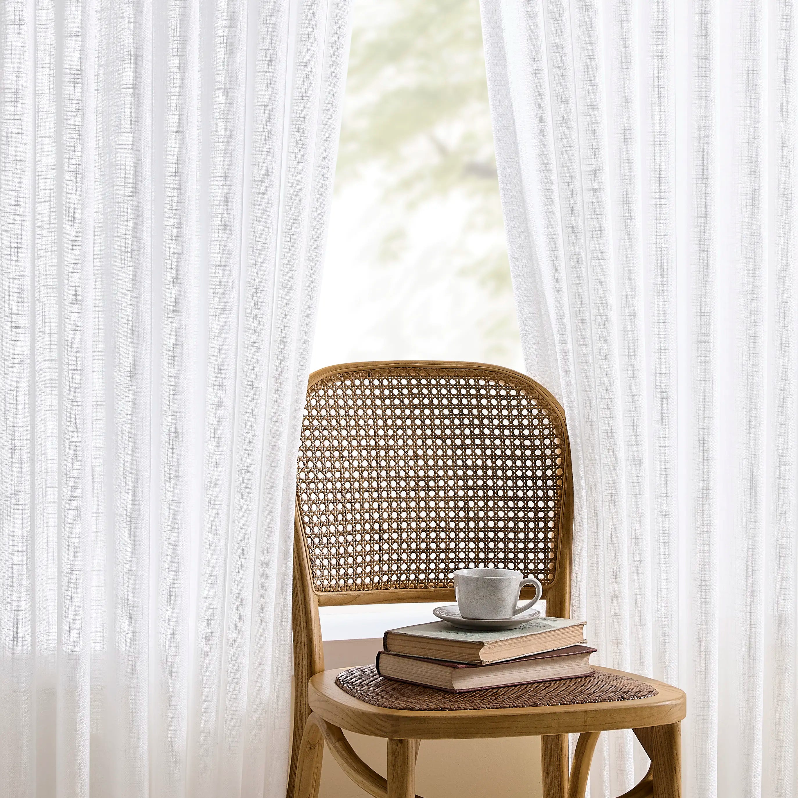 Luciana Custom Semi-Sheer Curtains Pleated Linen Drapes for Living Room & Bedroom
