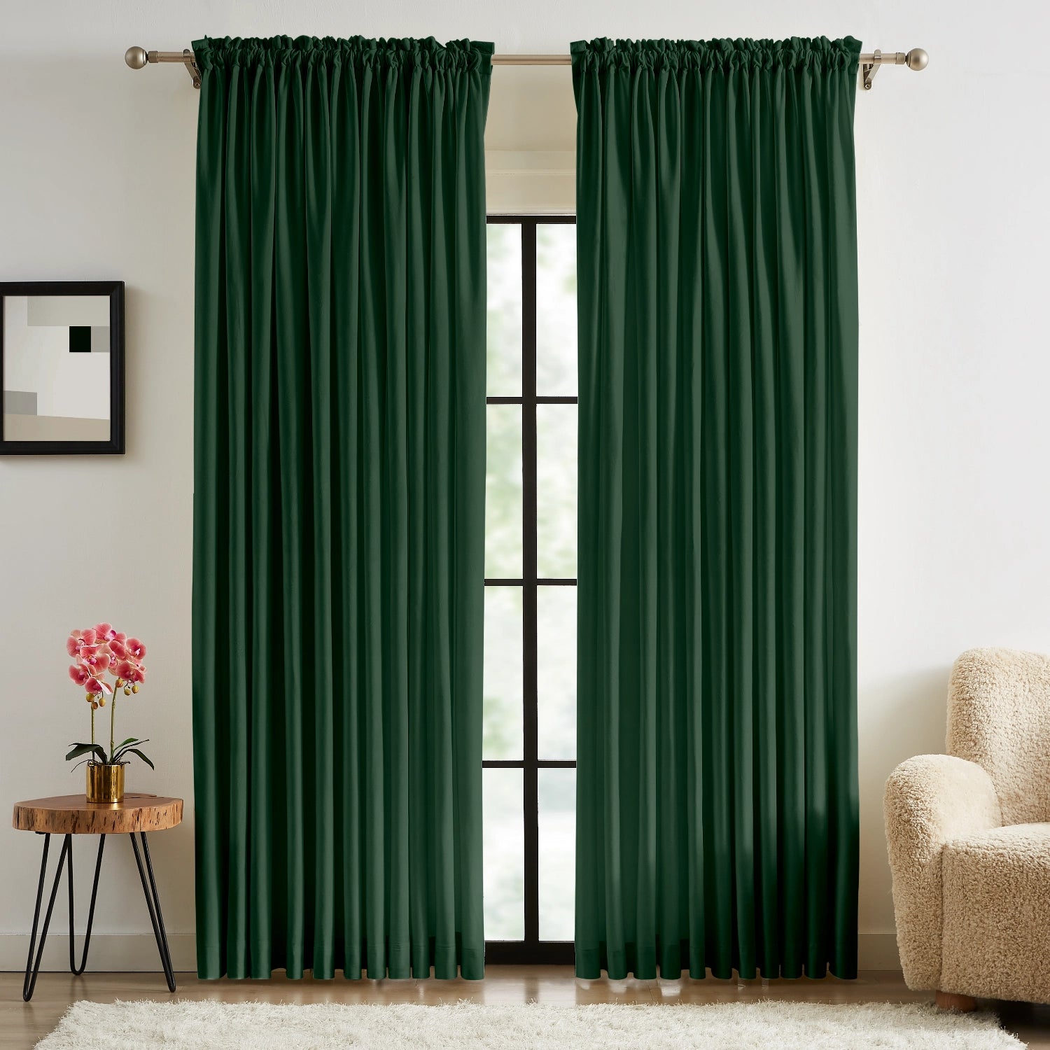 Luna A5018-76_scene_1 premium velvet drapery with elegant draping effect in a modern home interior
