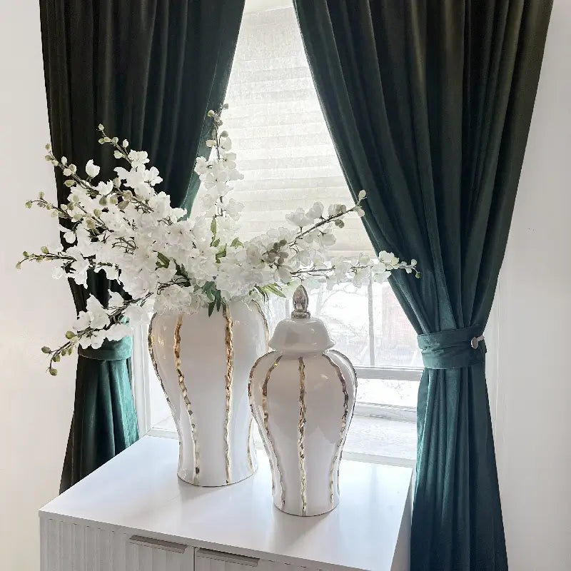 Luna Velvet Ripple Fold Drapery - Luxurious Drapes for Living Room and Bedroom