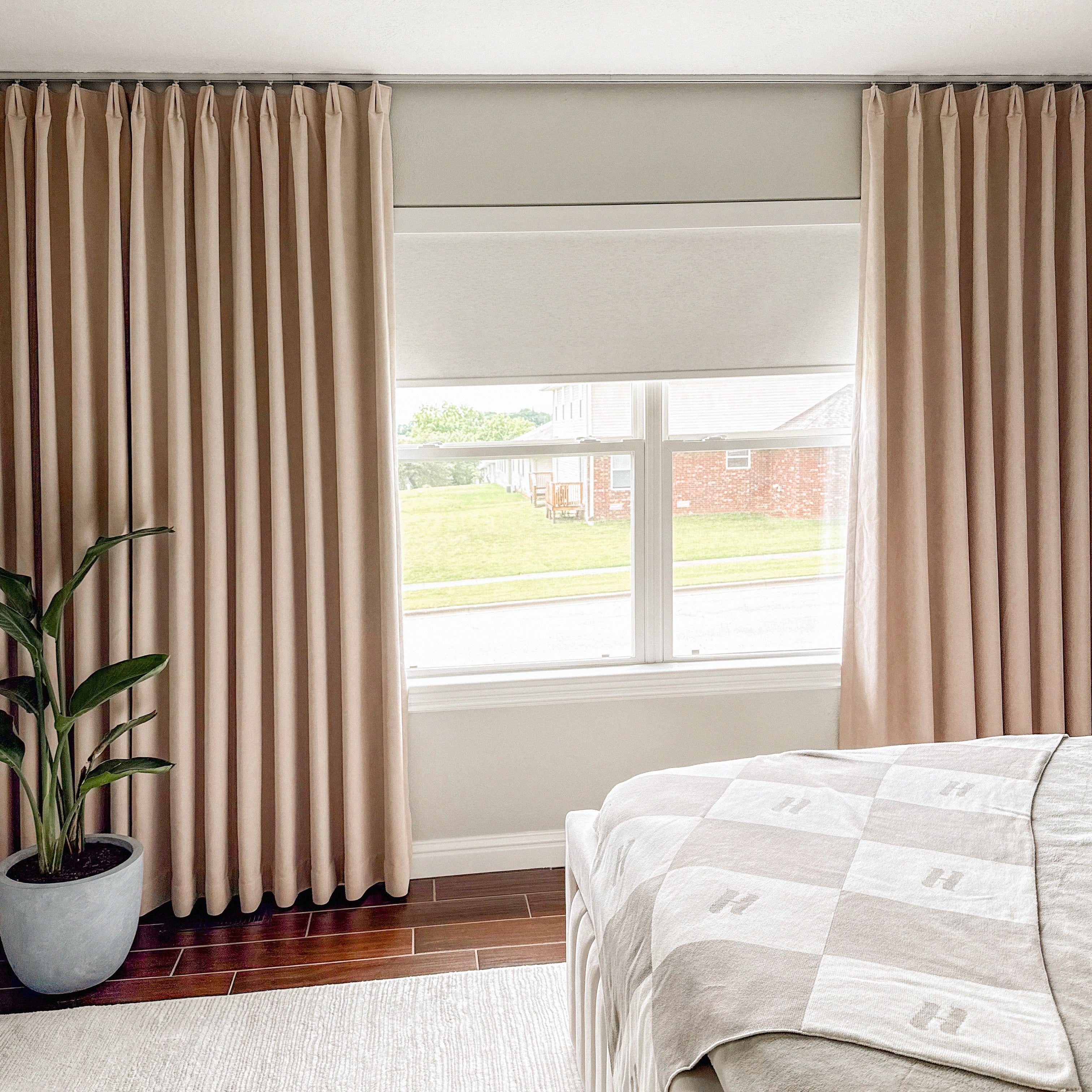 Lyra Velvet-Like Texture Blackout Curtains - Luxurious Drapes image-6 highlighting soft vertical folds, premium velvet-like finish and stylish modern home window decor