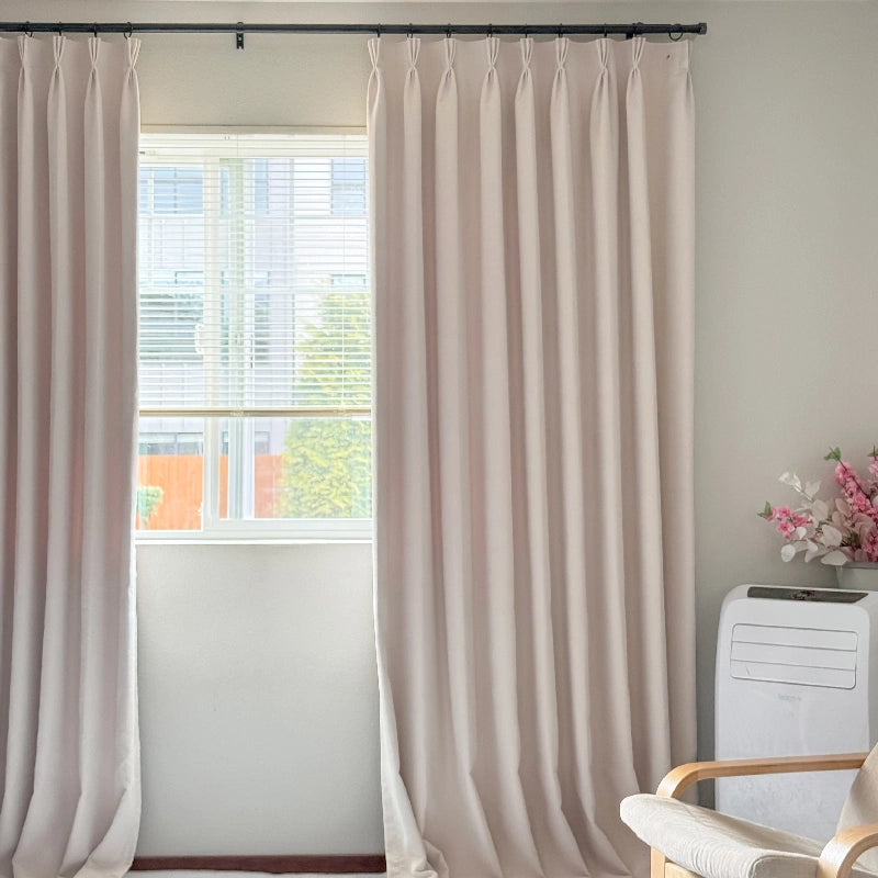 Lyra Velvet-Like Texture Blackout Curtains cloud-1_scene_11 exhibiting the plush velvet-like texture and stylish draping effect in a modern cozy interior